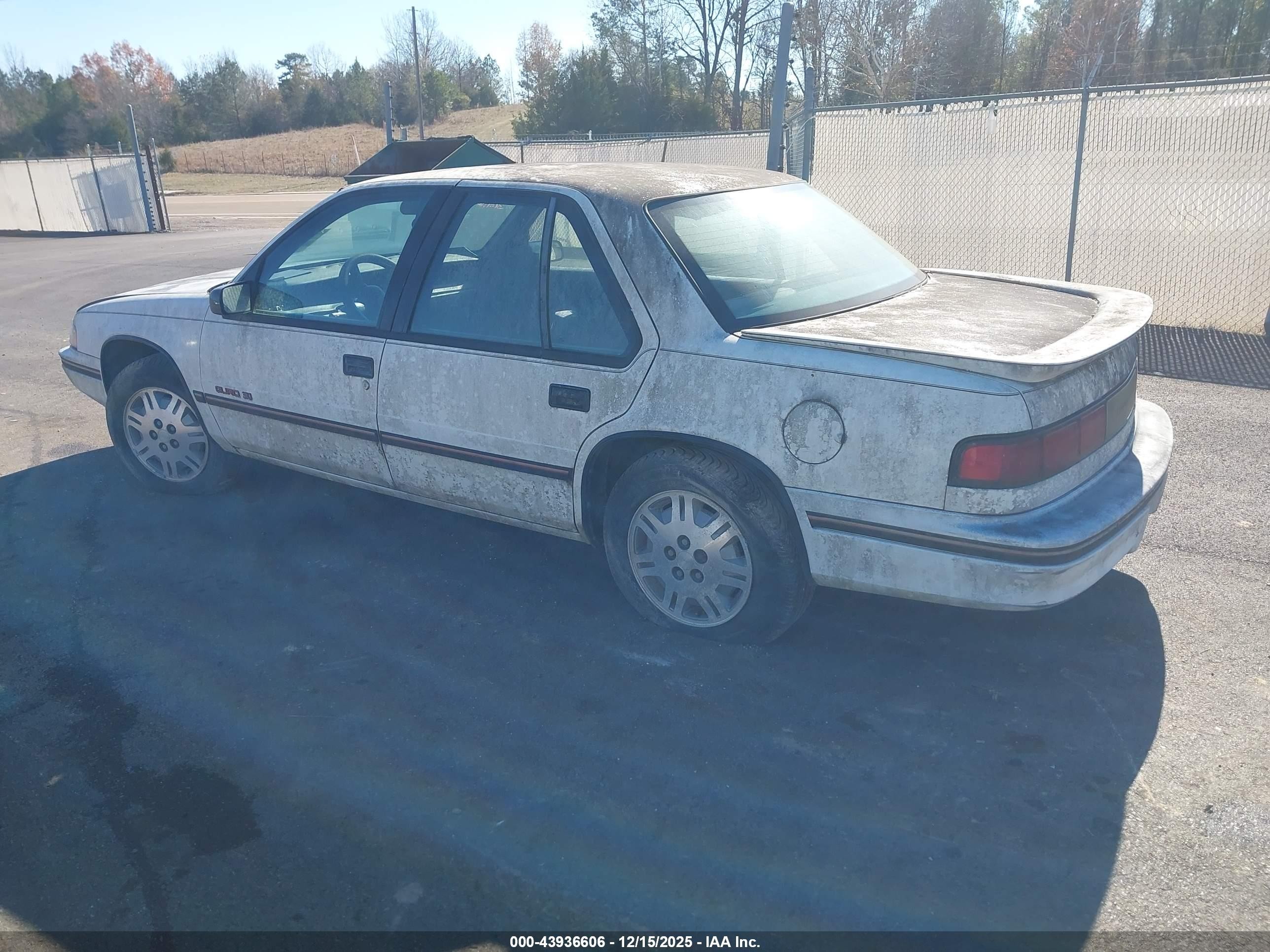 1991 Chevrolet Lumina Euro White vin: 2G1WN54T8M1150826
