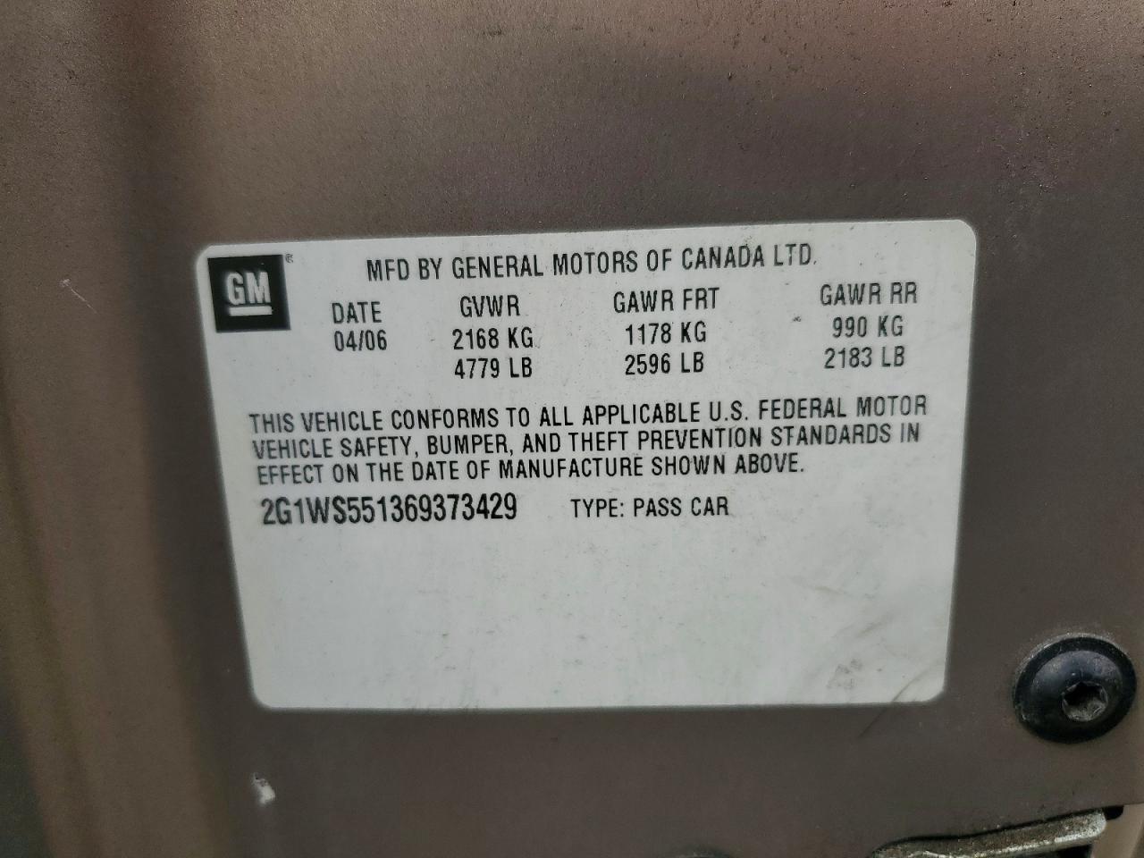 2006 Chevrolet Impala Police Silver vin: 2G1WS551369373429