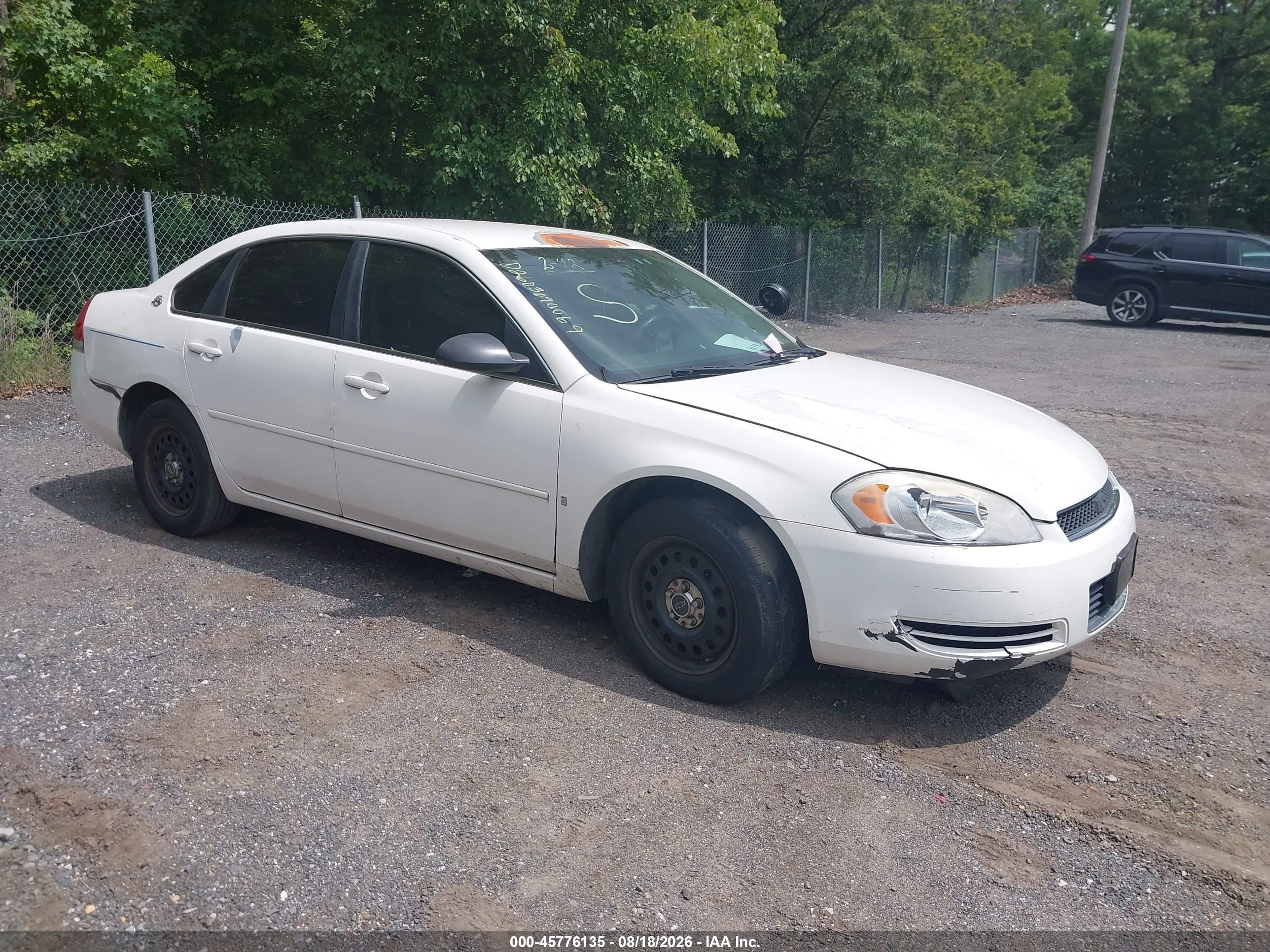 2006 Chevrolet Impala Police White vin: 2G1WS551869426576