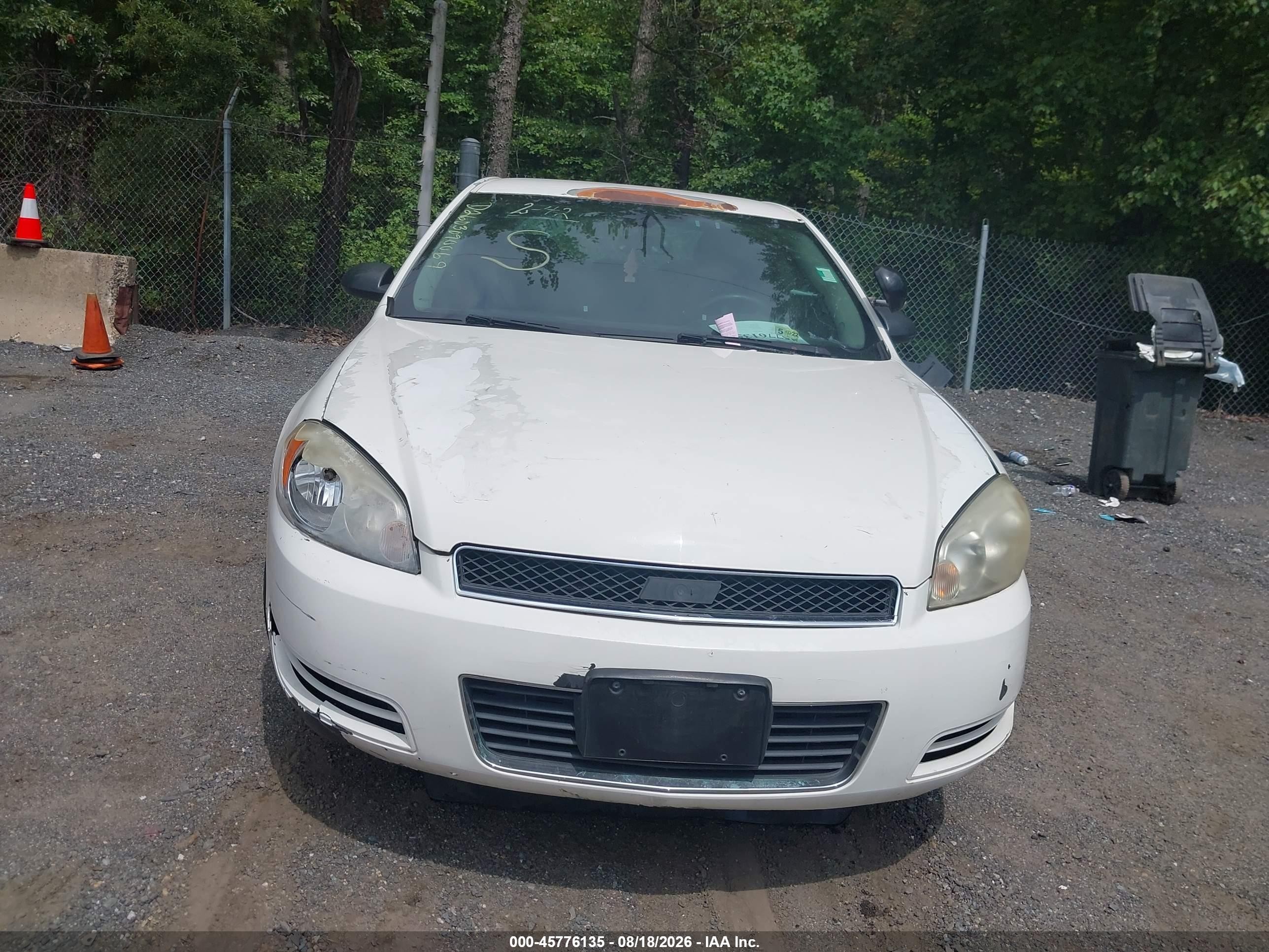 2006 Chevrolet Impala Police White vin: 2G1WS551869426576