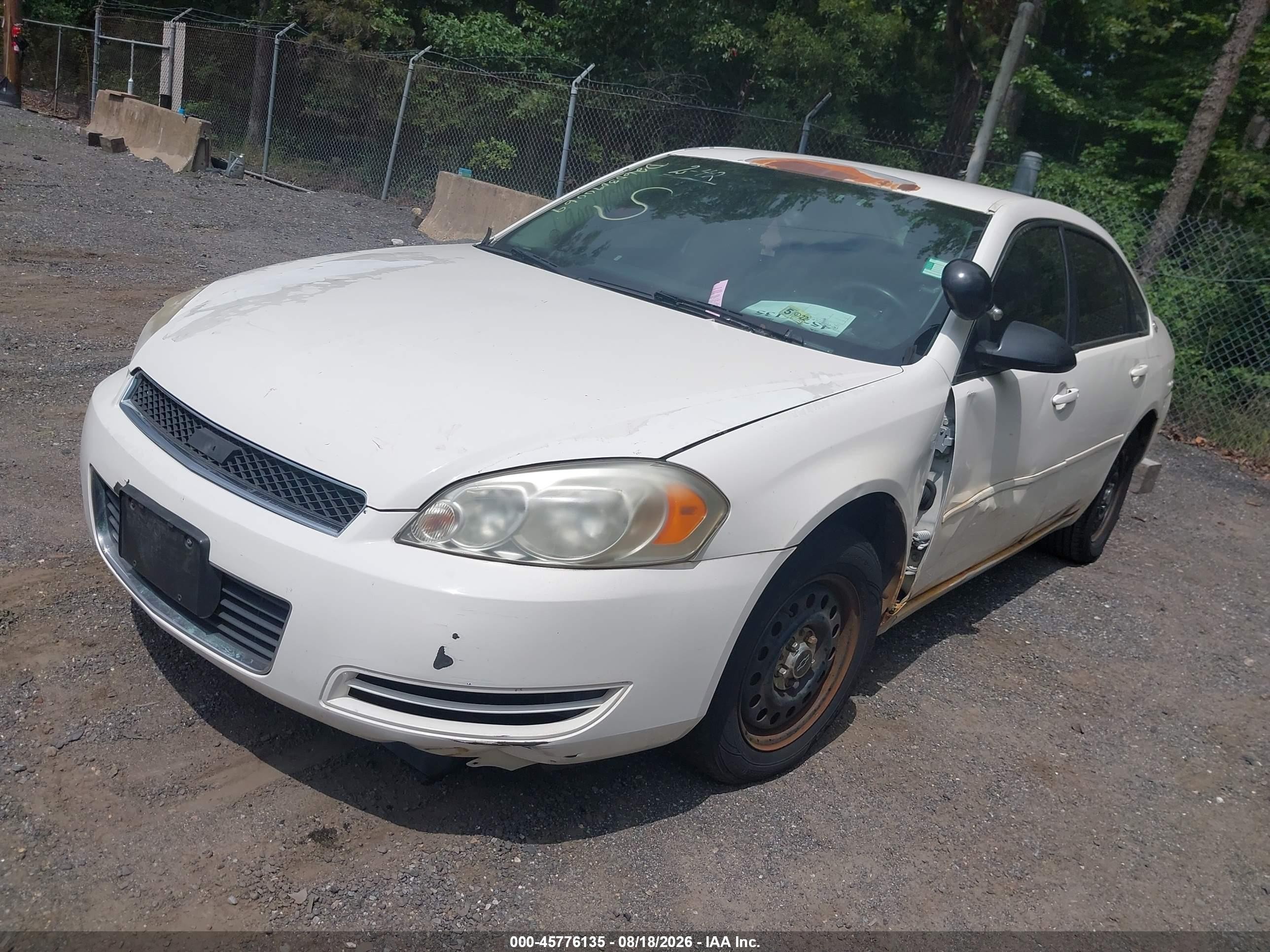 2006 Chevrolet Impala Police White vin: 2G1WS551869426576