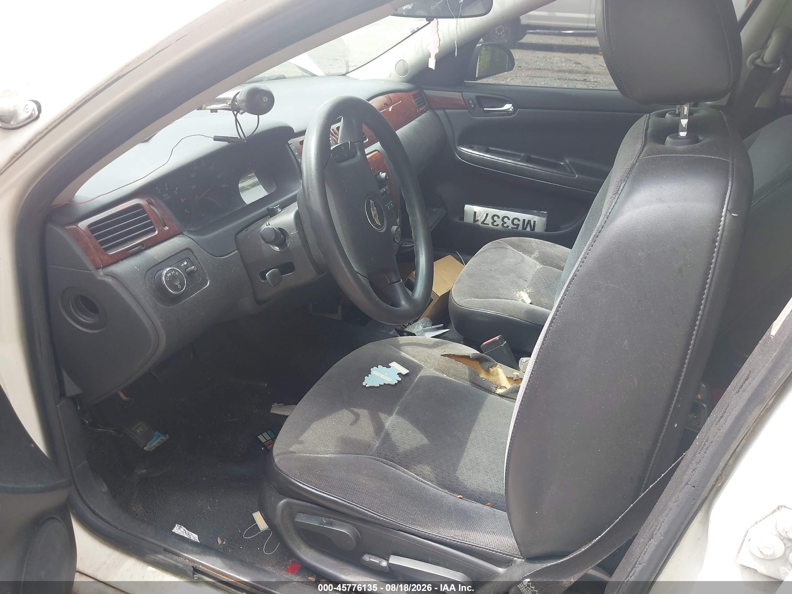2006 Chevrolet Impala Police White vin: 2G1WS551869426576