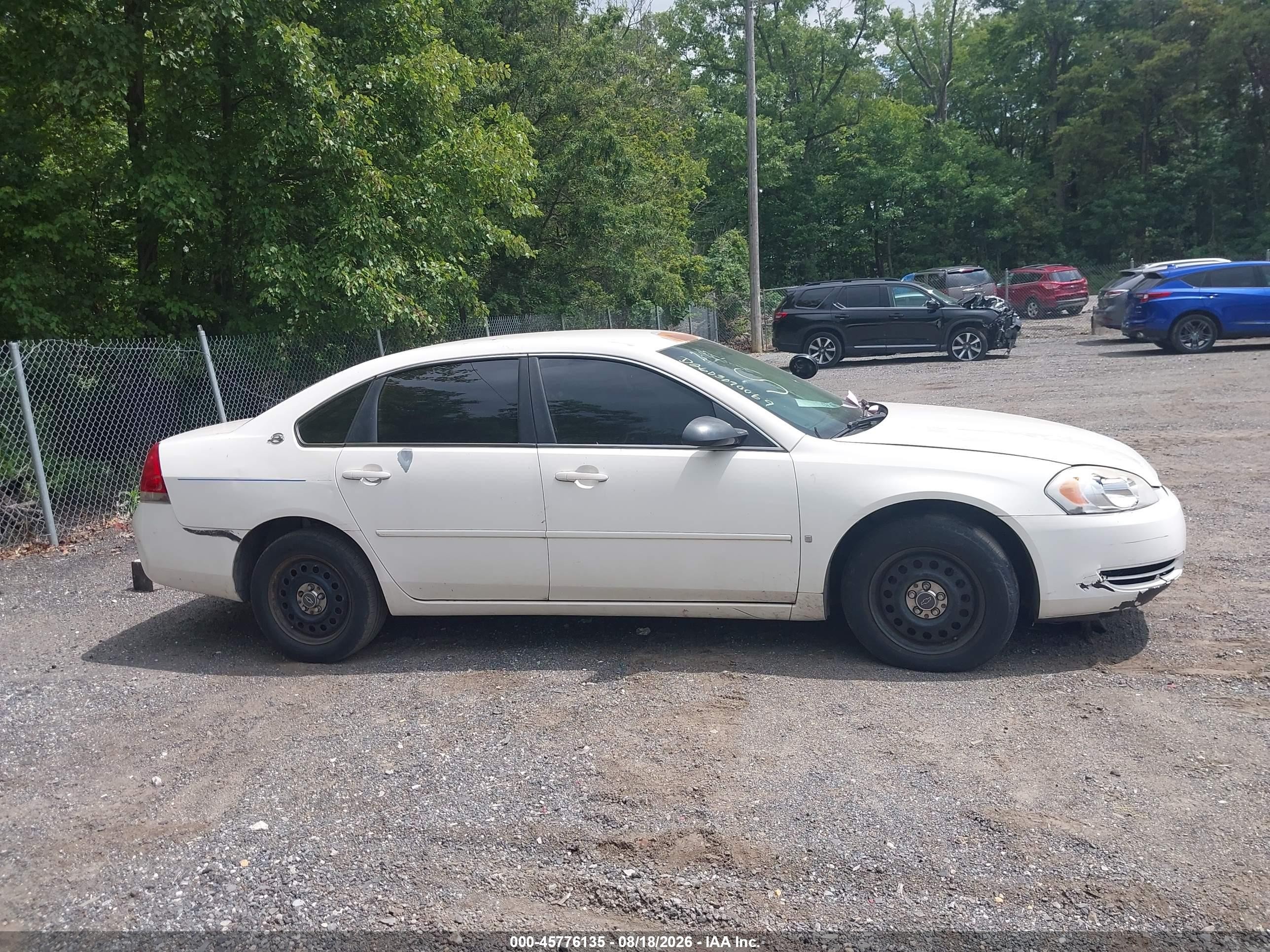 2006 Chevrolet Impala Police White vin: 2G1WS551869426576