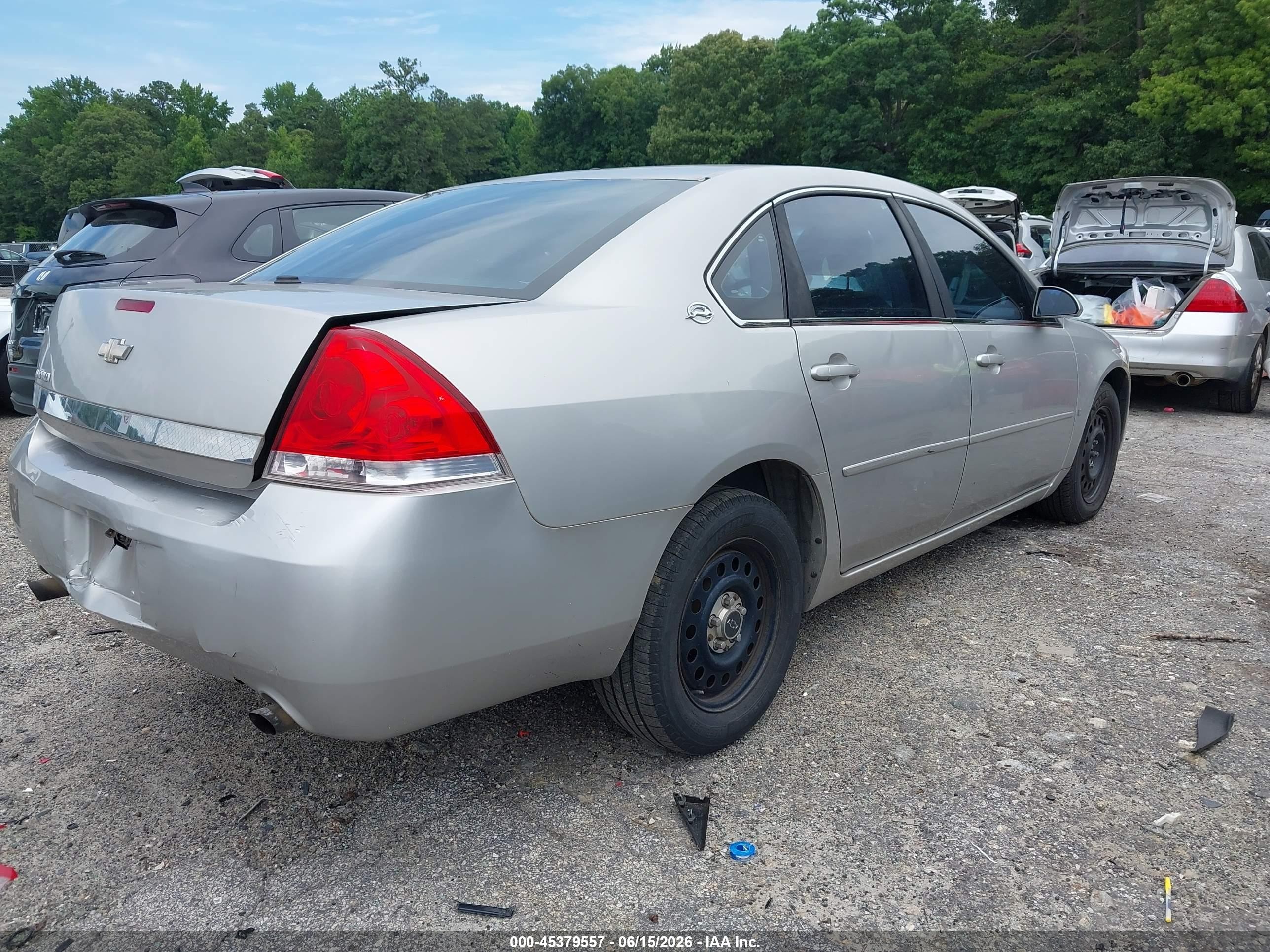2006 Chevrolet Impala Police Silver vin: 2G1WS551969258432