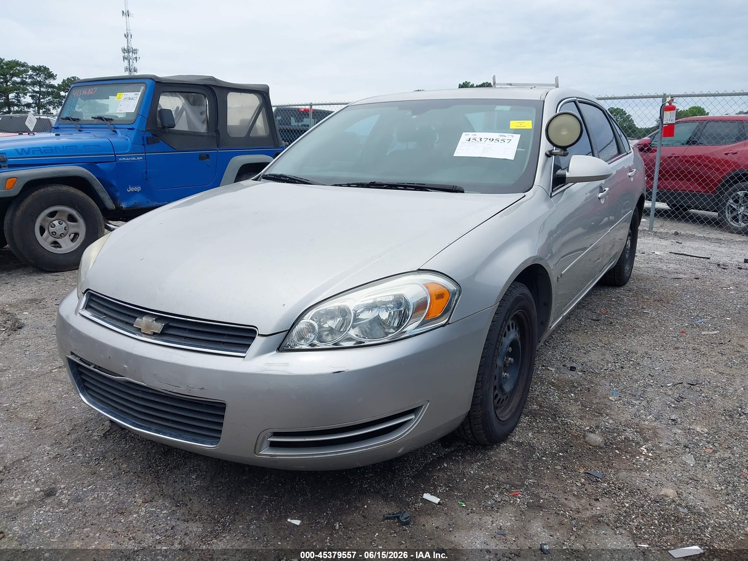 2006 Chevrolet Impala Police Silver vin: 2G1WS551969258432