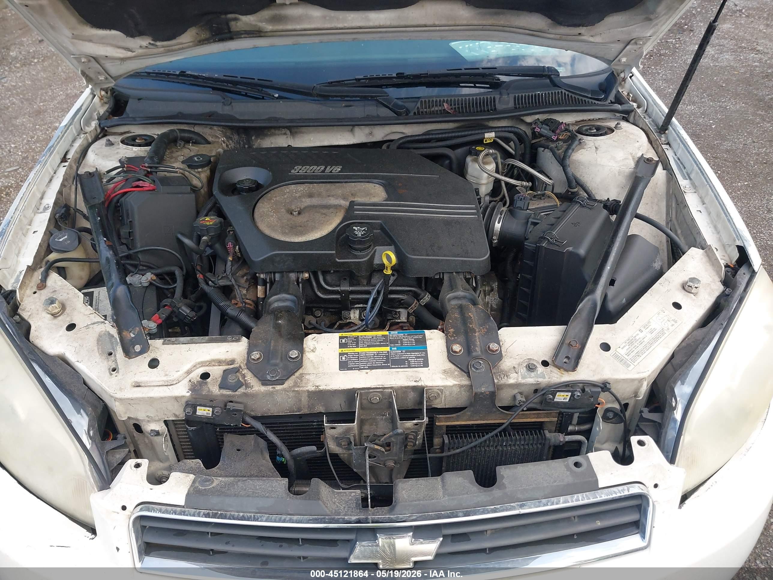 2006 Chevrolet Impala Police White vin: 2G1WS551969373189