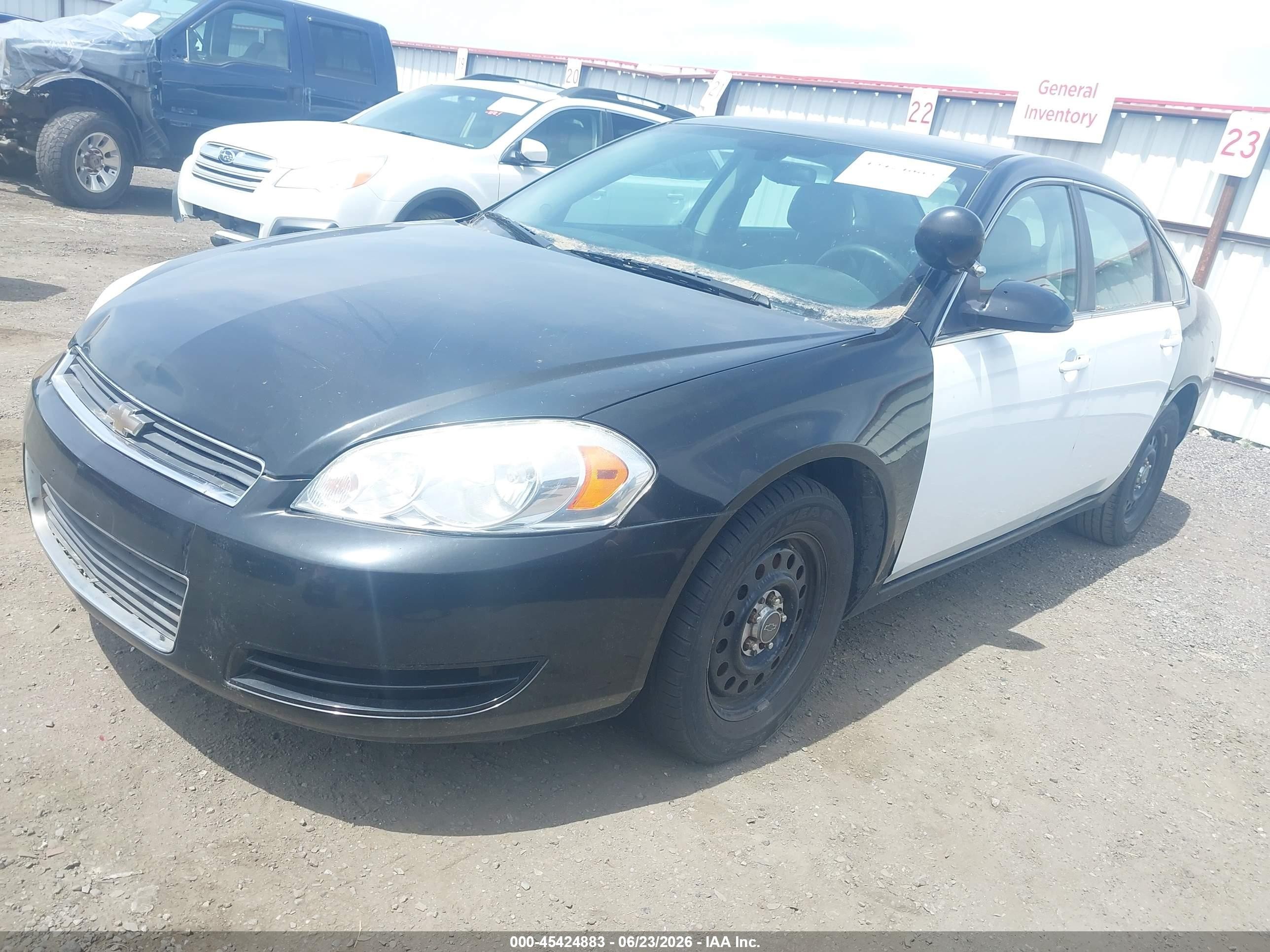 2008 Chevrolet Impala Police Black vin: 2G1WS553281276404