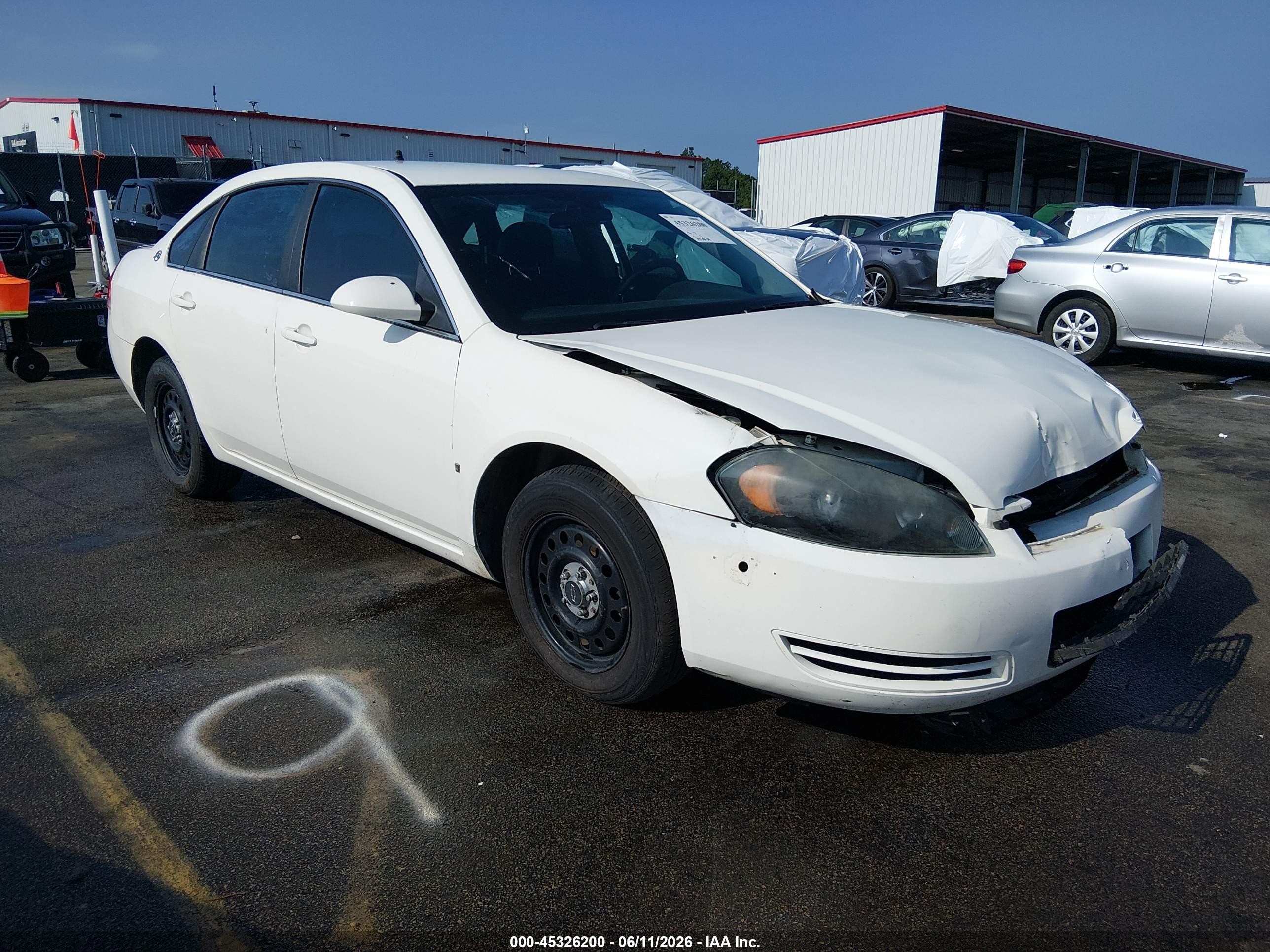 2008 Chevrolet Impala Police Police White vin: 2G1WS553981330037