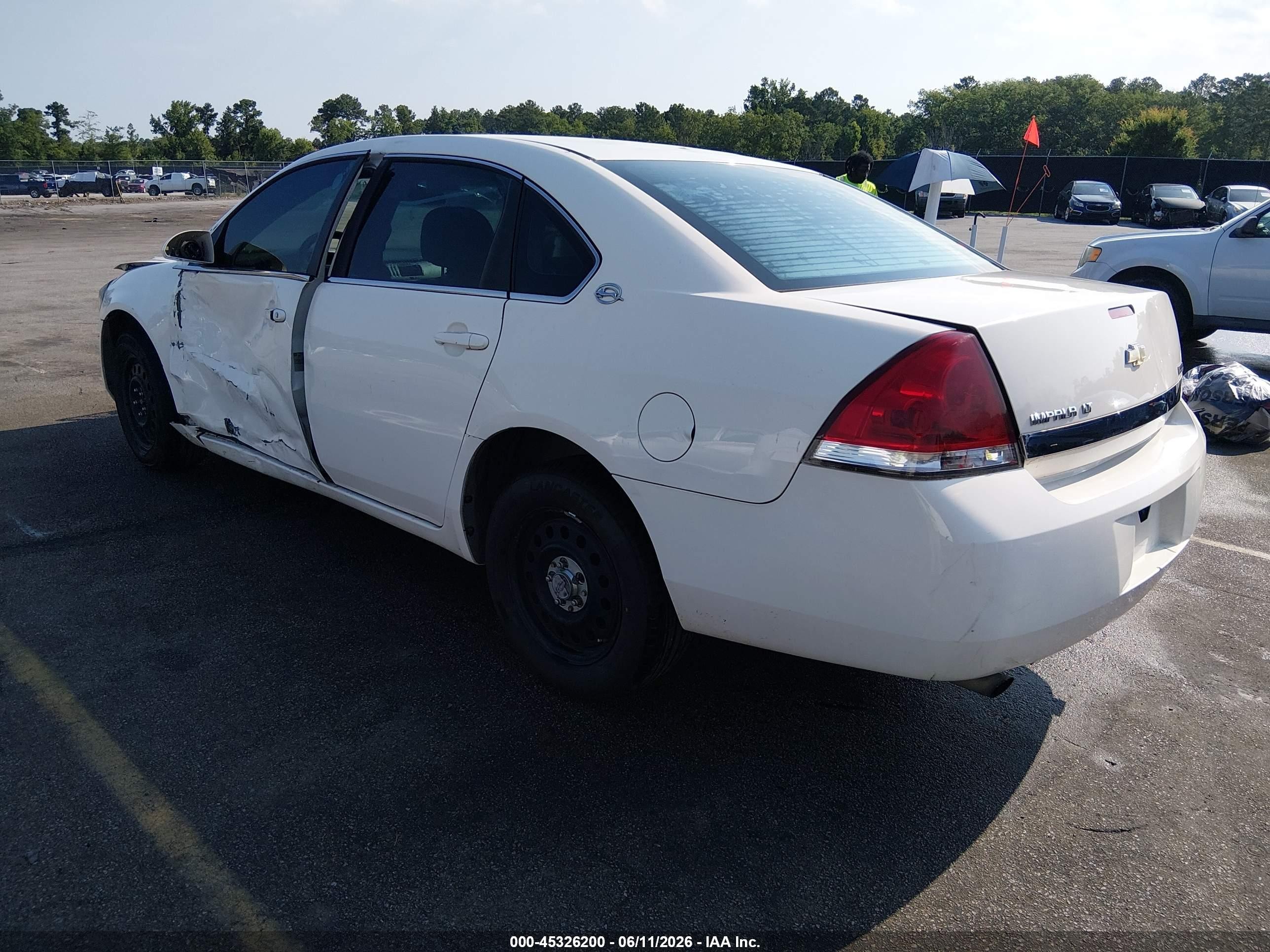 2008 Chevrolet Impala Police Police White vin: 2G1WS553981330037
