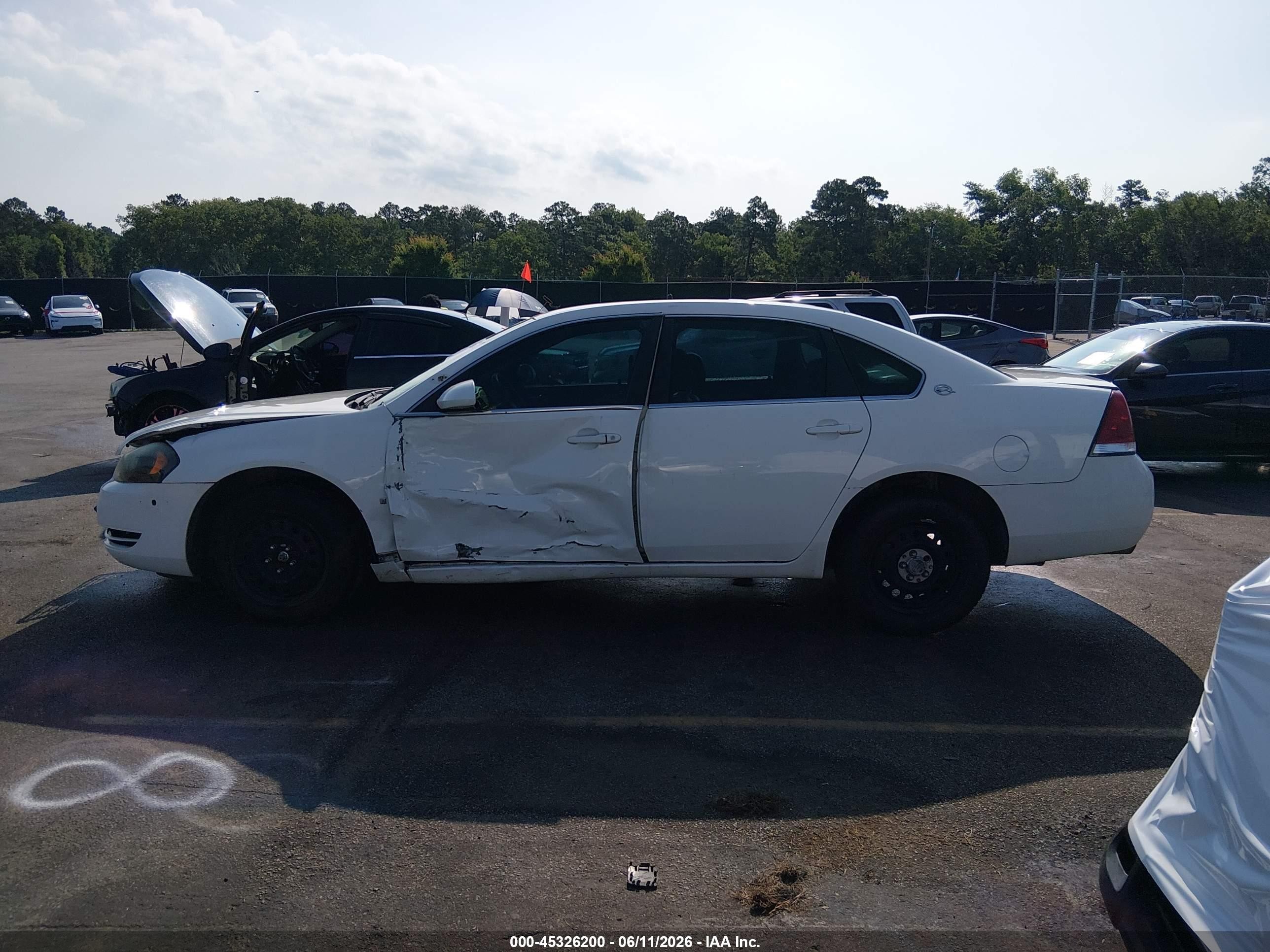 2008 Chevrolet Impala Police Police White vin: 2G1WS553981330037