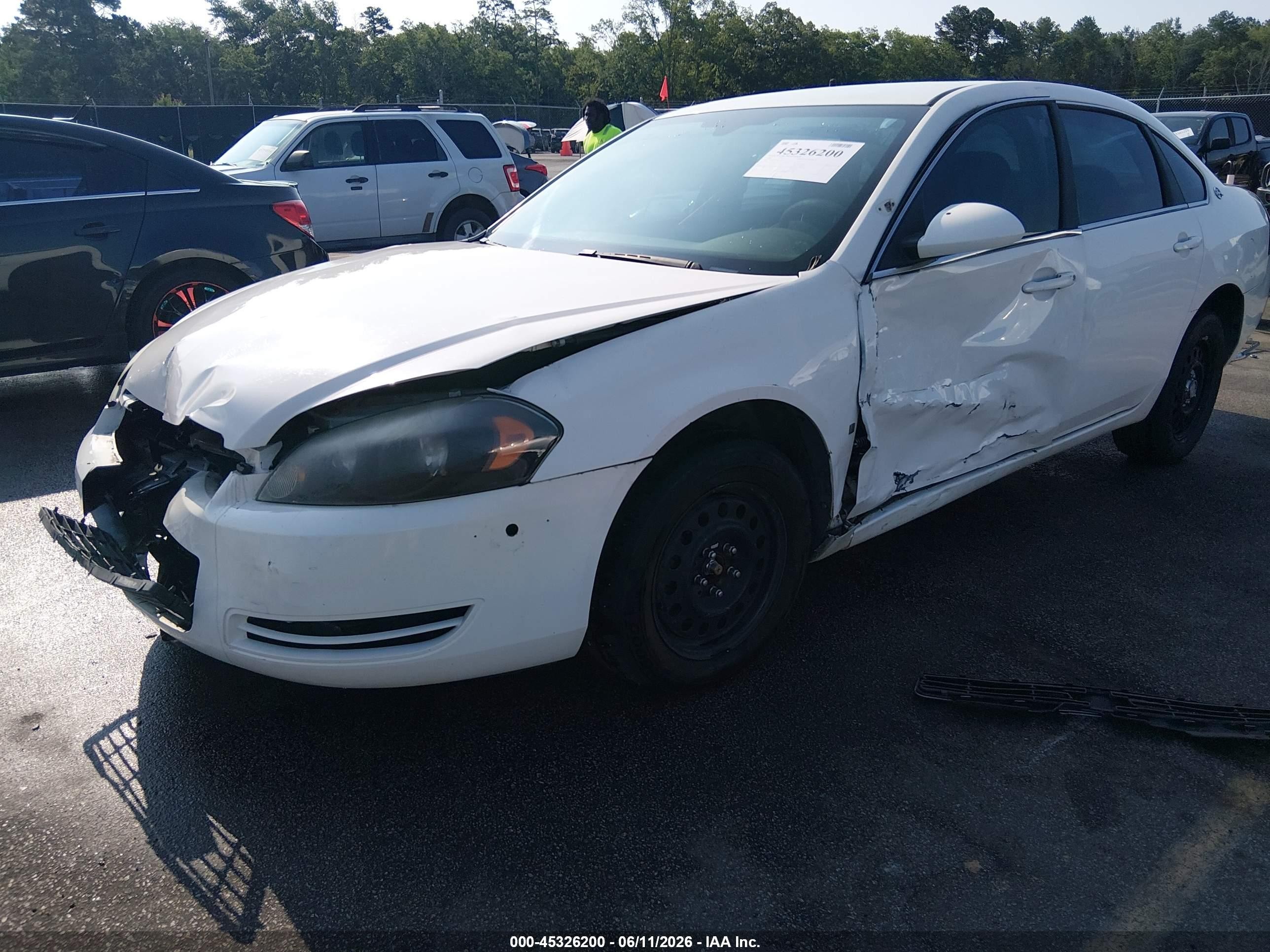2008 Chevrolet Impala Police Police White vin: 2G1WS553981330037
