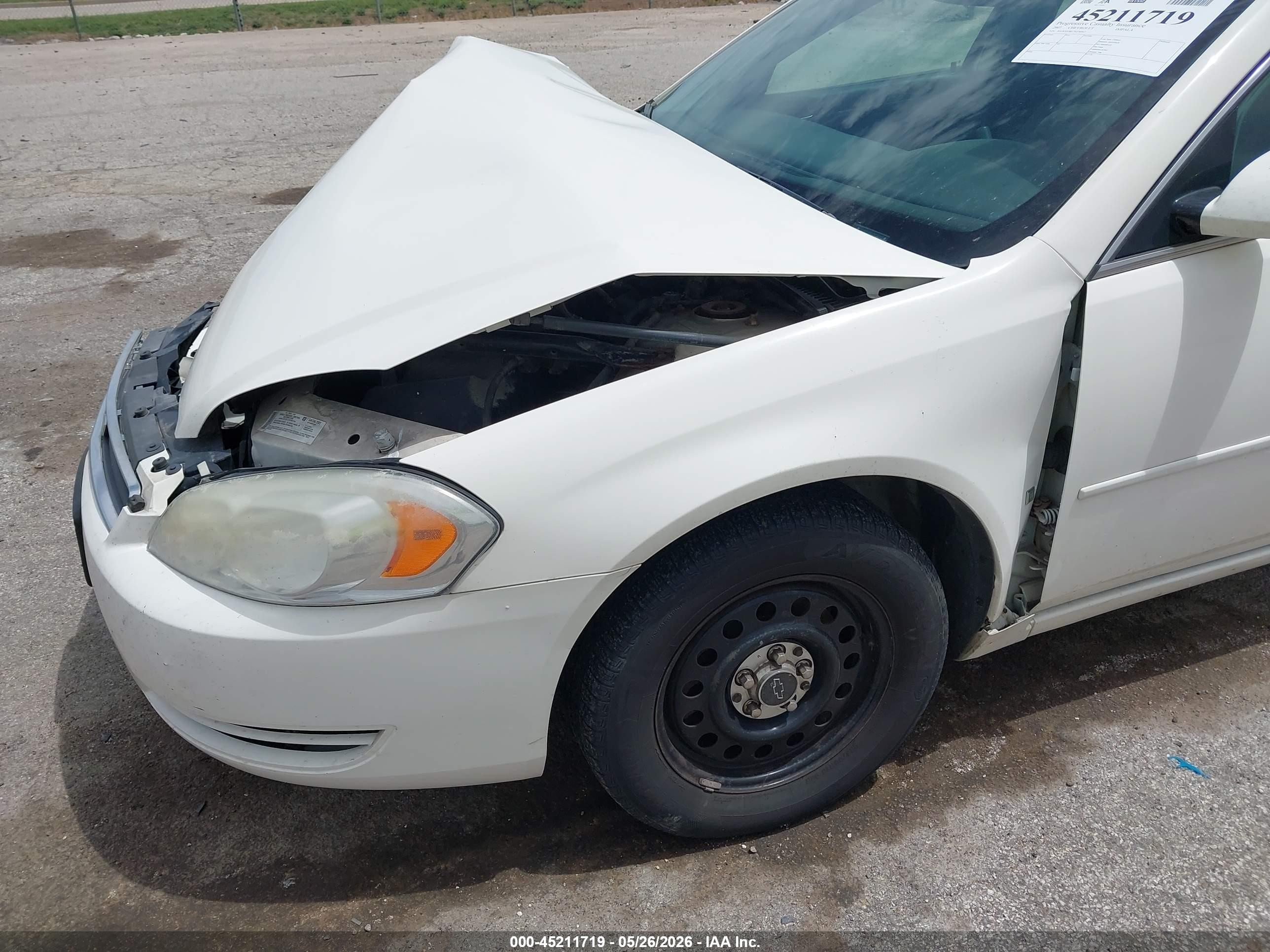 2007 Chevrolet Impala Police White vin: 2G1WS55R179276947