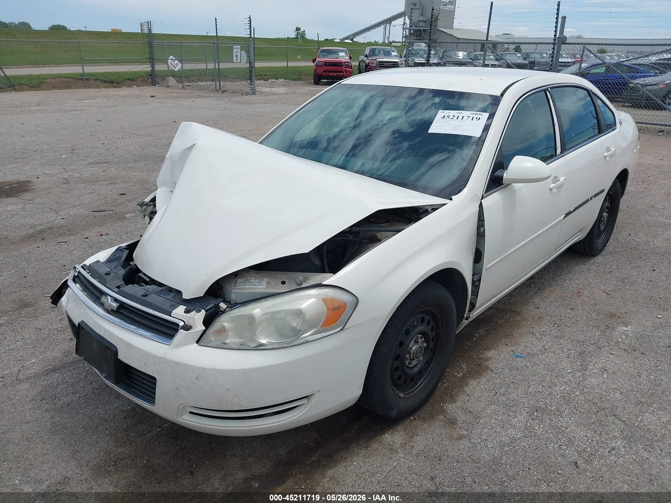 2007 Chevrolet Impala Police White vin: 2G1WS55R179276947