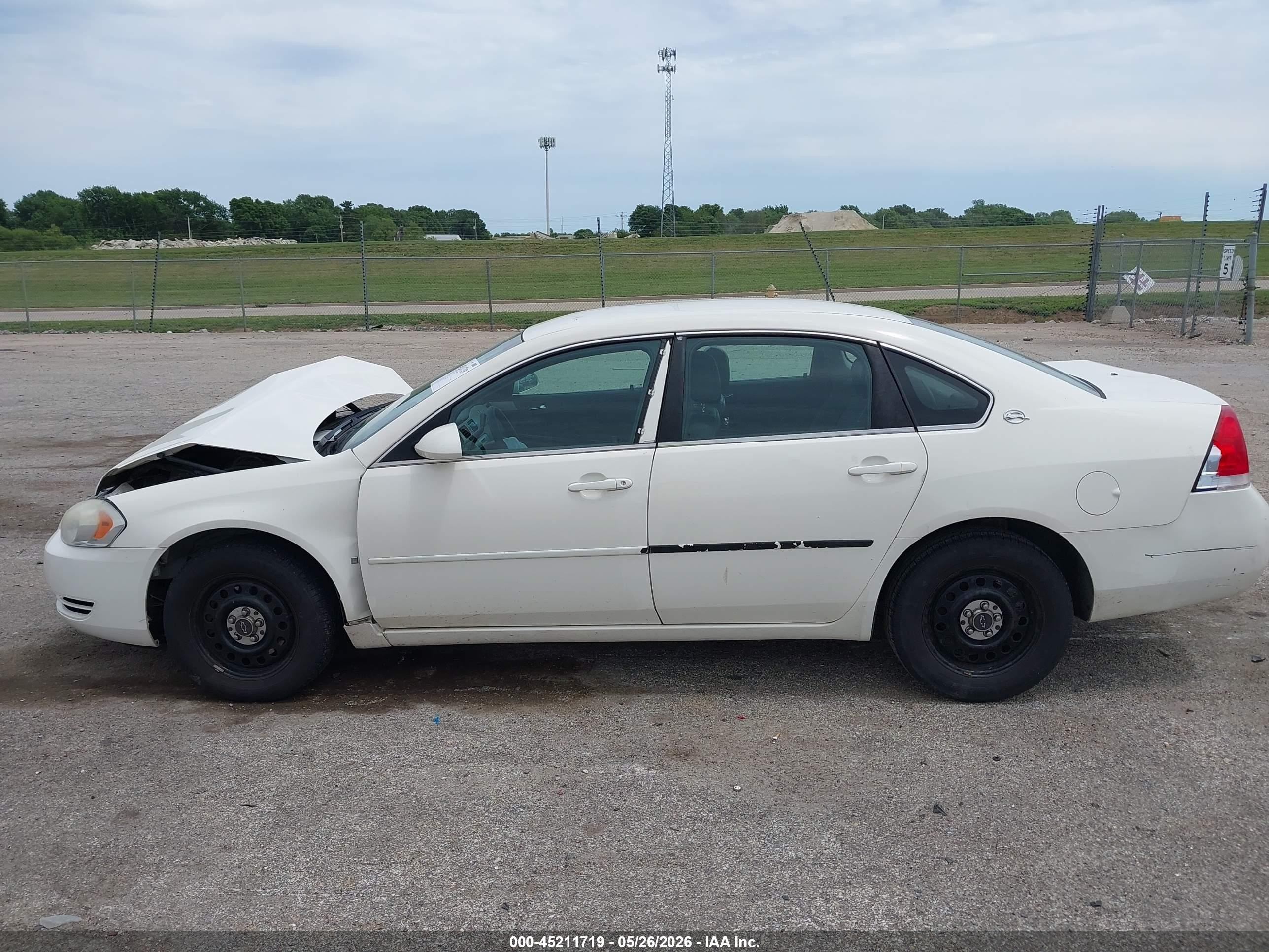 2007 Chevrolet Impala Police White vin: 2G1WS55R179276947