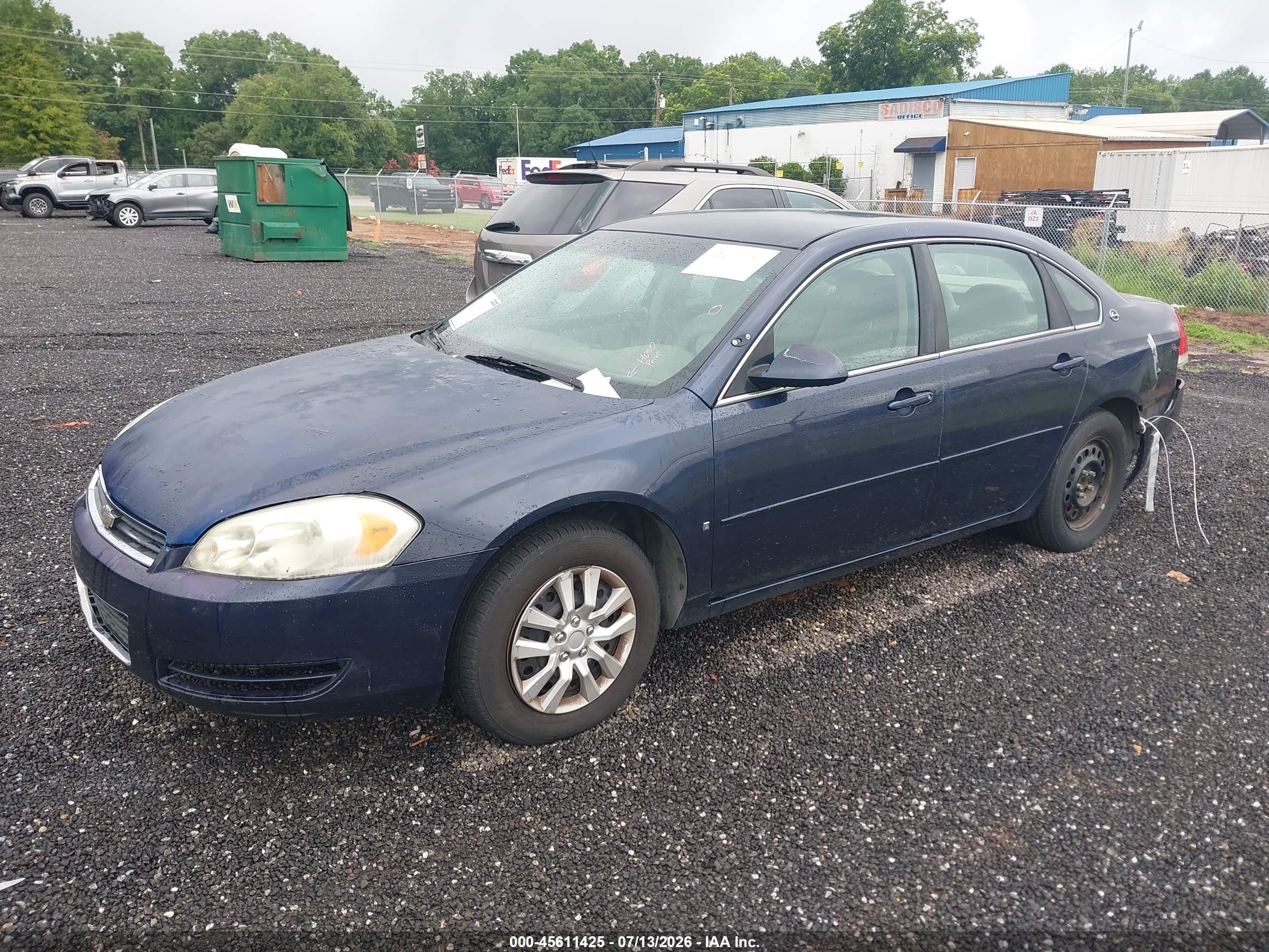 2007 Chevrolet Impala Police Pkg Unmarked Police Pkg 9c3 Blue vin: 2G1WS55R979297738