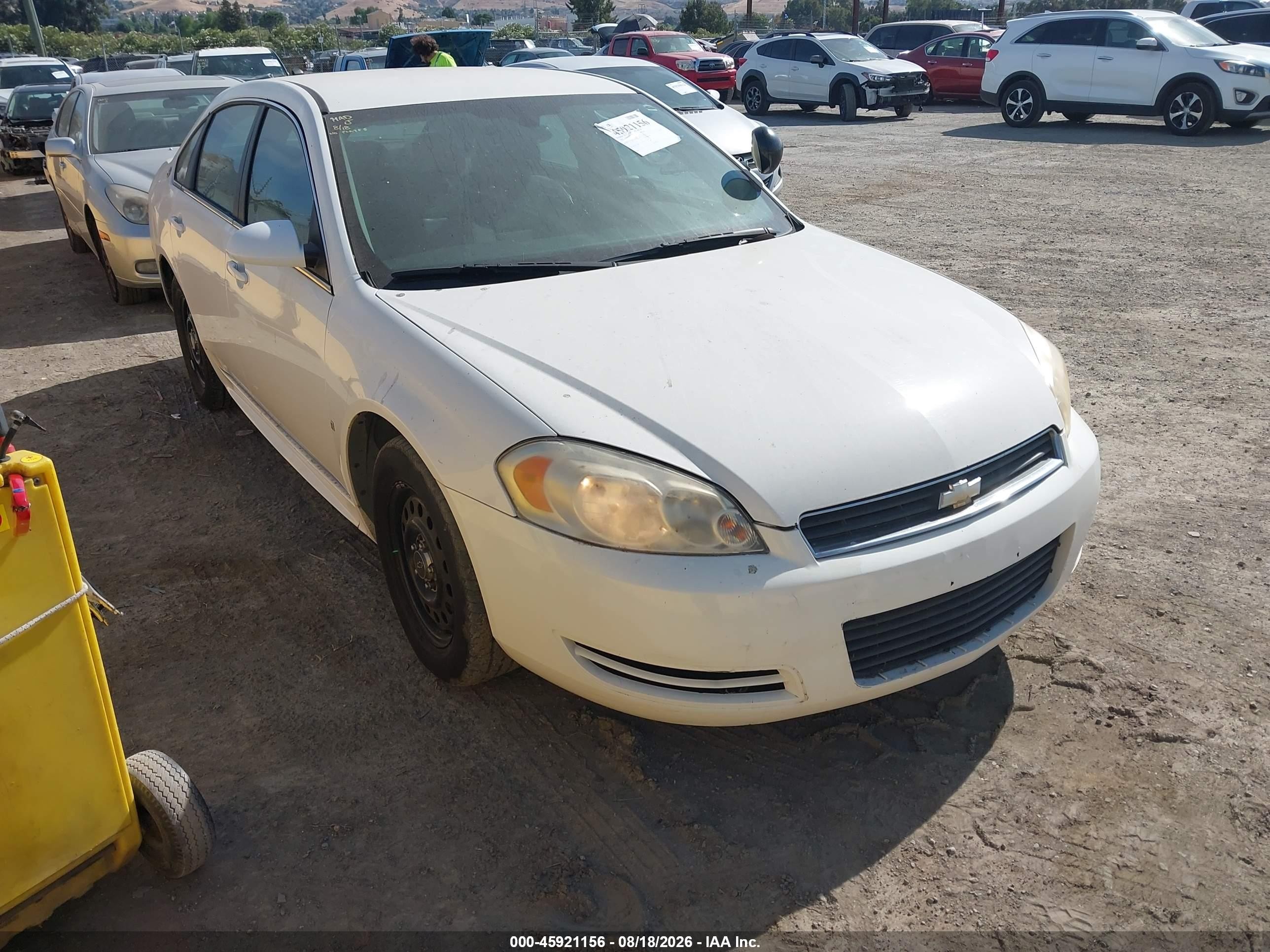 2009 Chevrolet Impala Police Белый vin: 2G1WS57M291312146