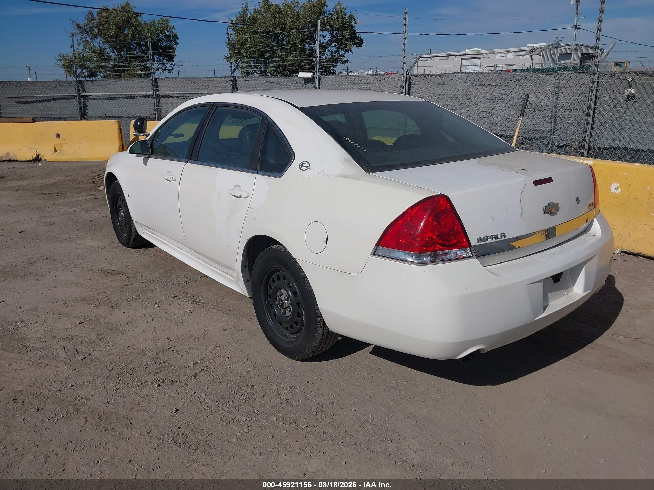2009 Chevrolet Impala Police White vin: 2G1WS57M291312146