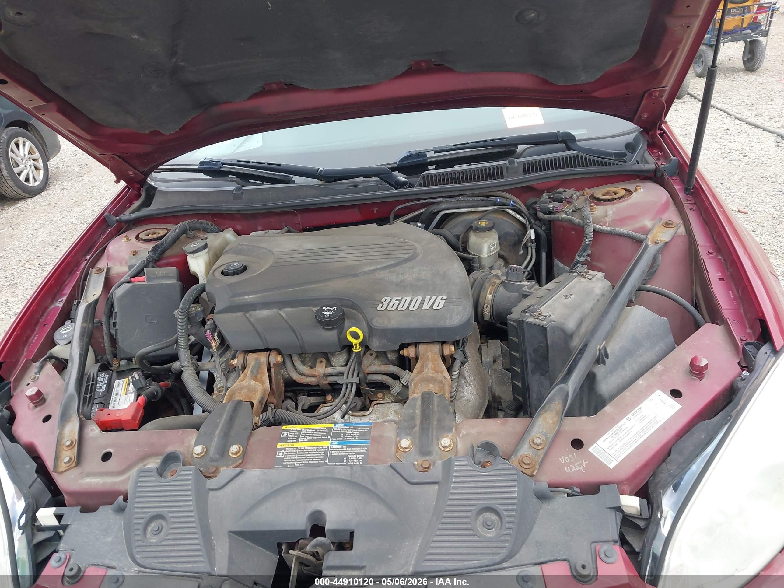 2006 Chevrolet Impala Lt Burgundy vin: 2G1WT55K069388136