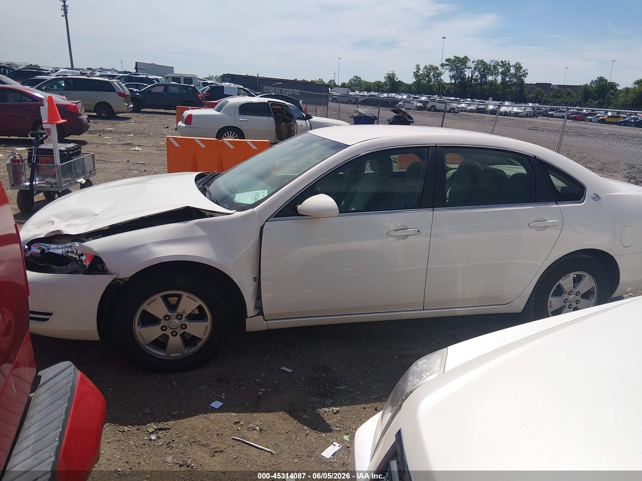 2008 Chevrolet Impala Lt Белый vin: 2G1WT55K081225861