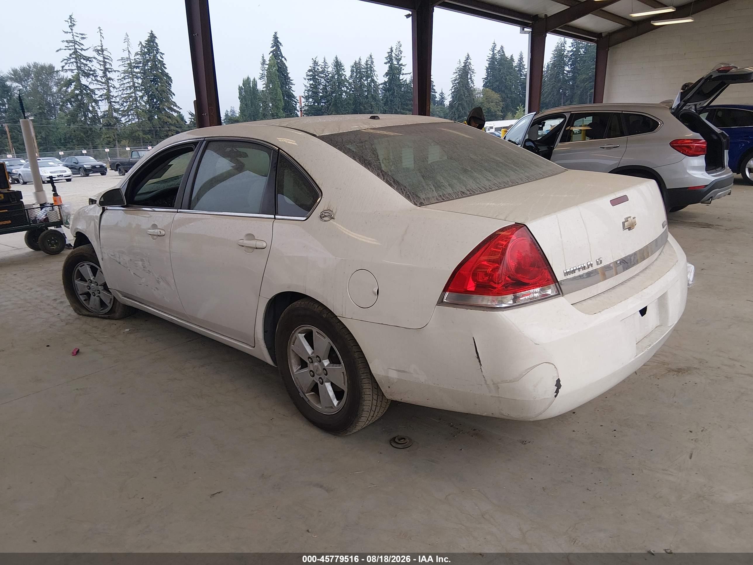 2008 Chevrolet Impala Lt White vin: 2G1WT55K189100935