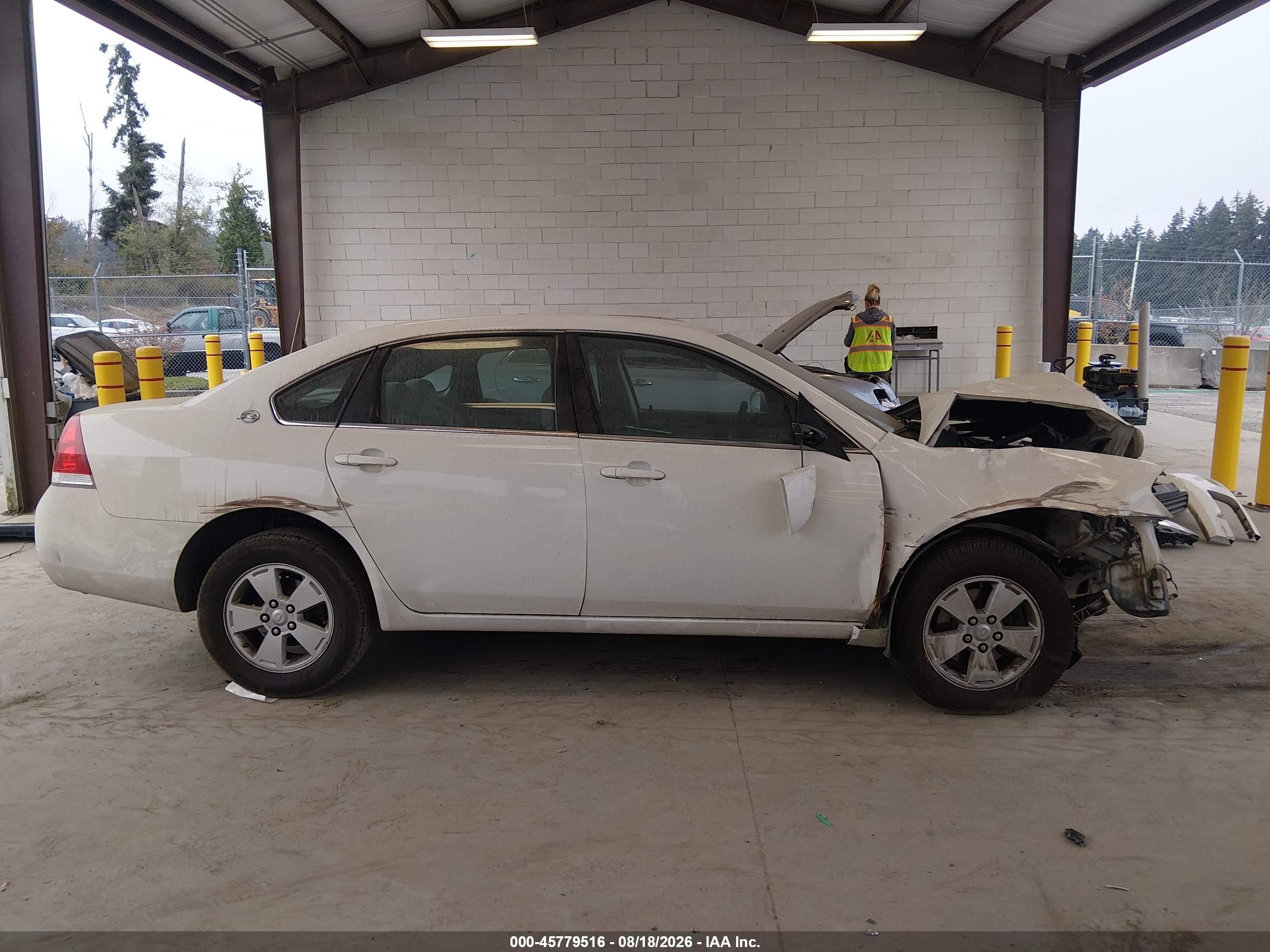 2008 Chevrolet Impala Lt White vin: 2G1WT55K189100935