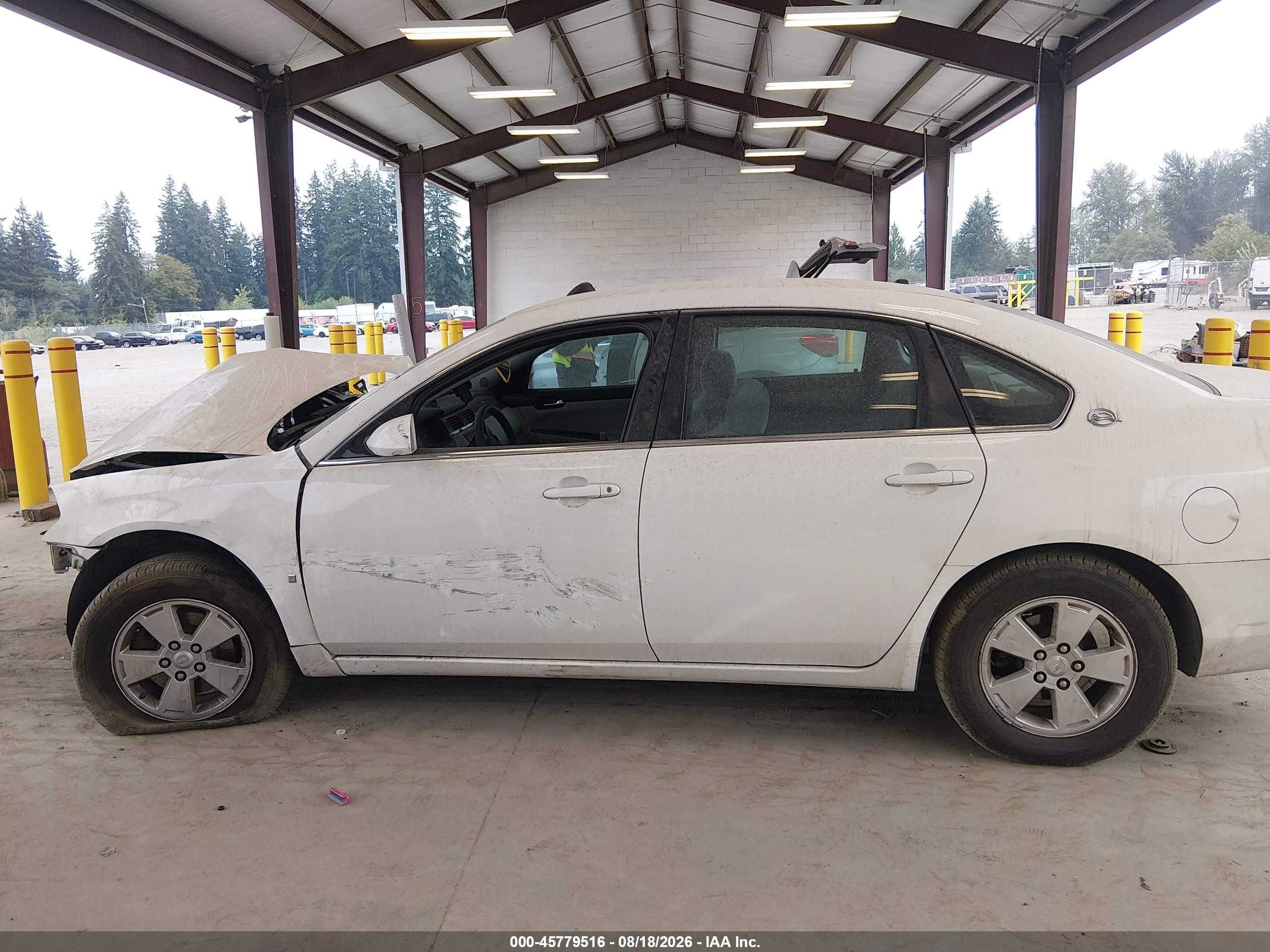 2008 Chevrolet Impala Lt White vin: 2G1WT55K189100935