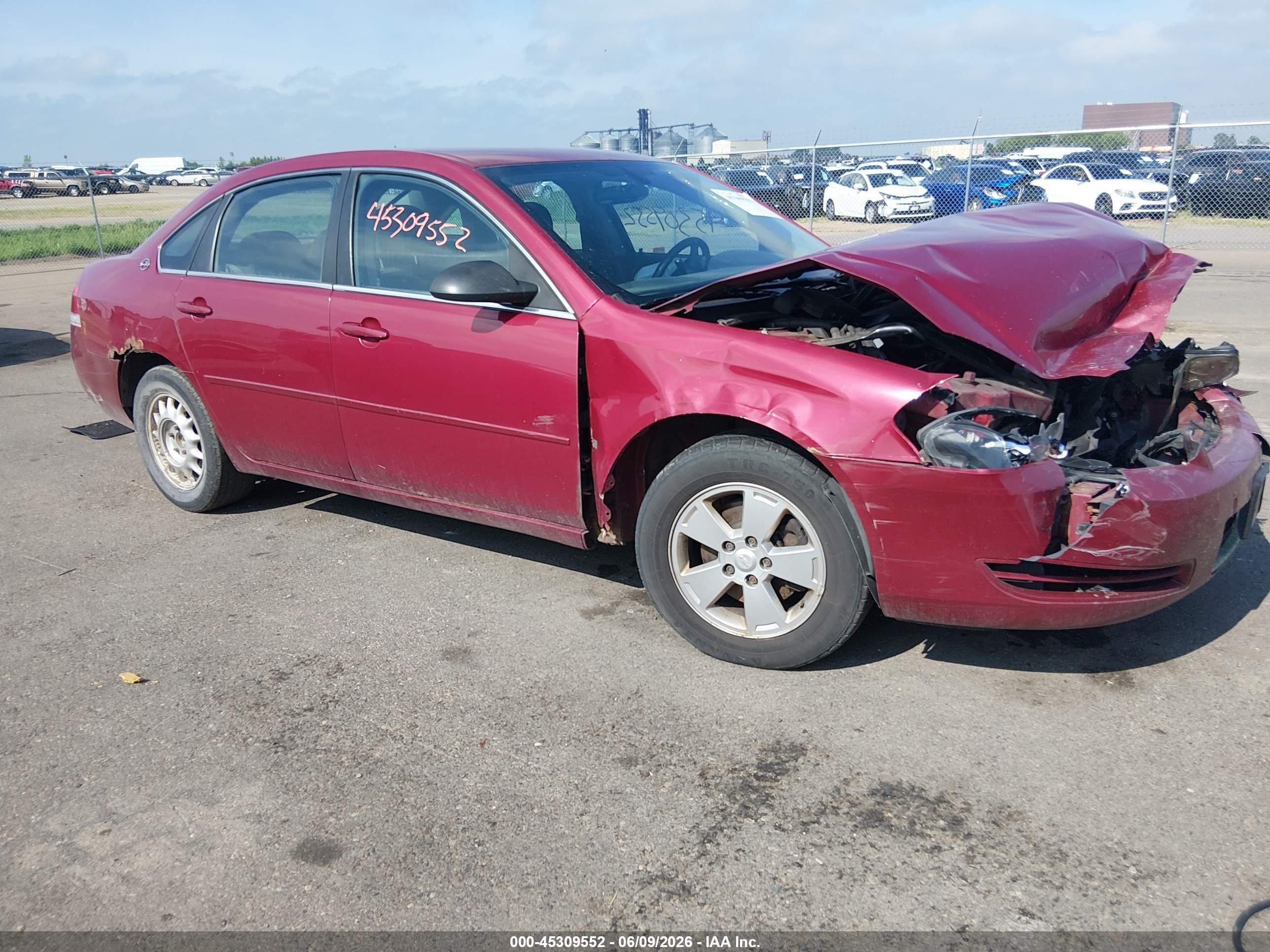 2006 Chevrolet Impala Lt Burgundy vin: 2G1WT55K269415644