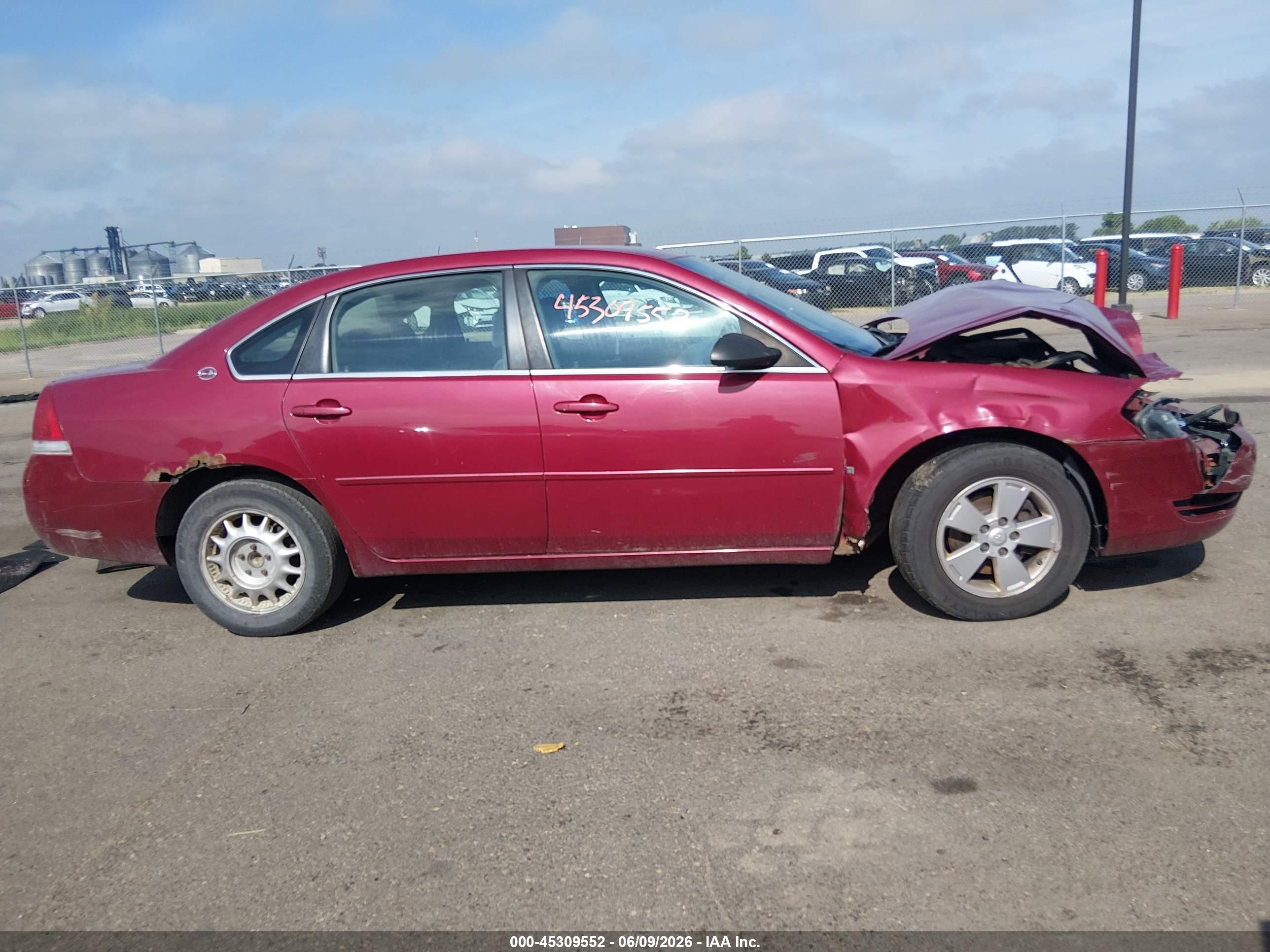 2006 Chevrolet Impala Lt Burgundy vin: 2G1WT55K269415644