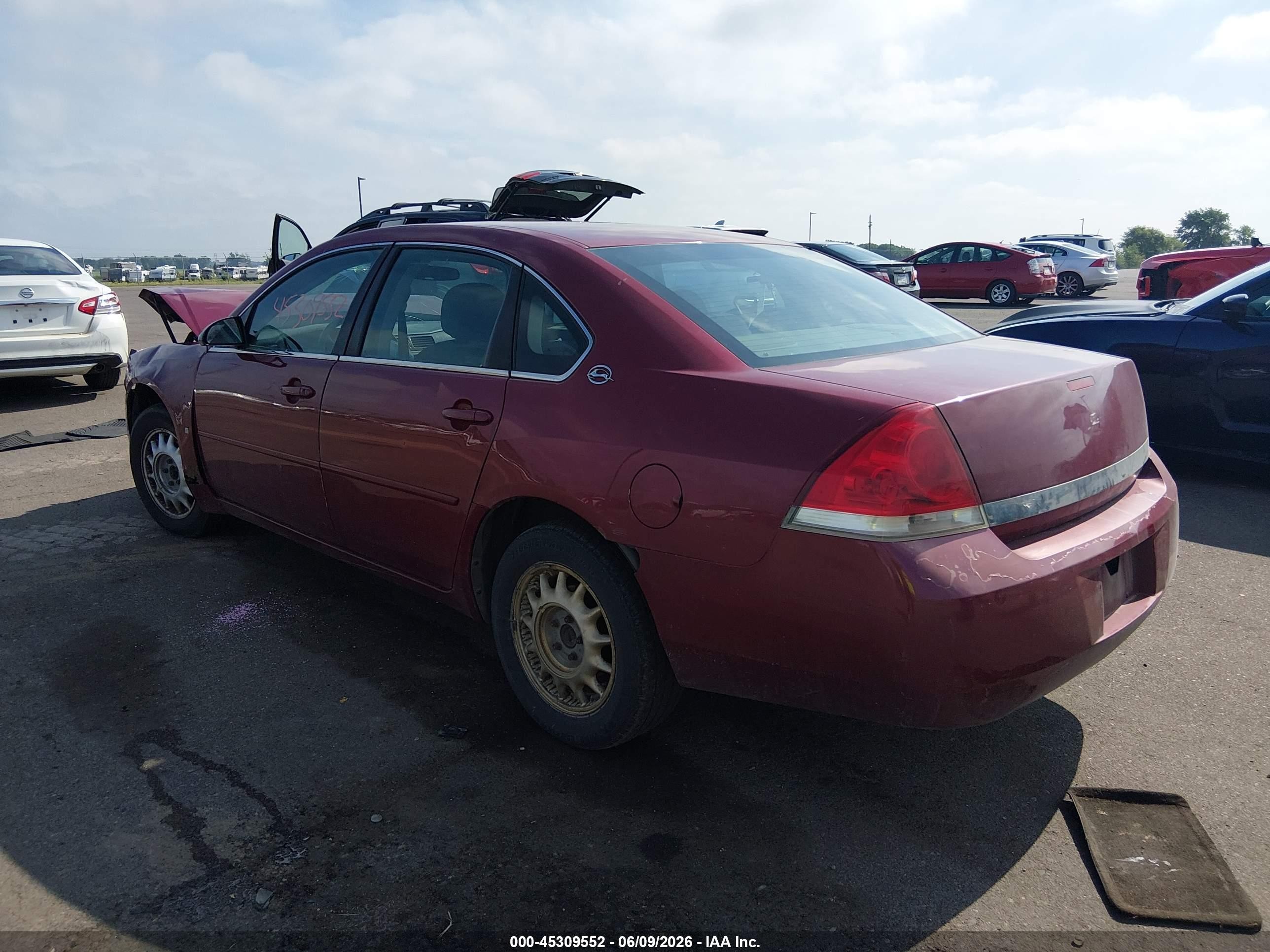 2006 Chevrolet Impala Lt Burgundy vin: 2G1WT55K269415644