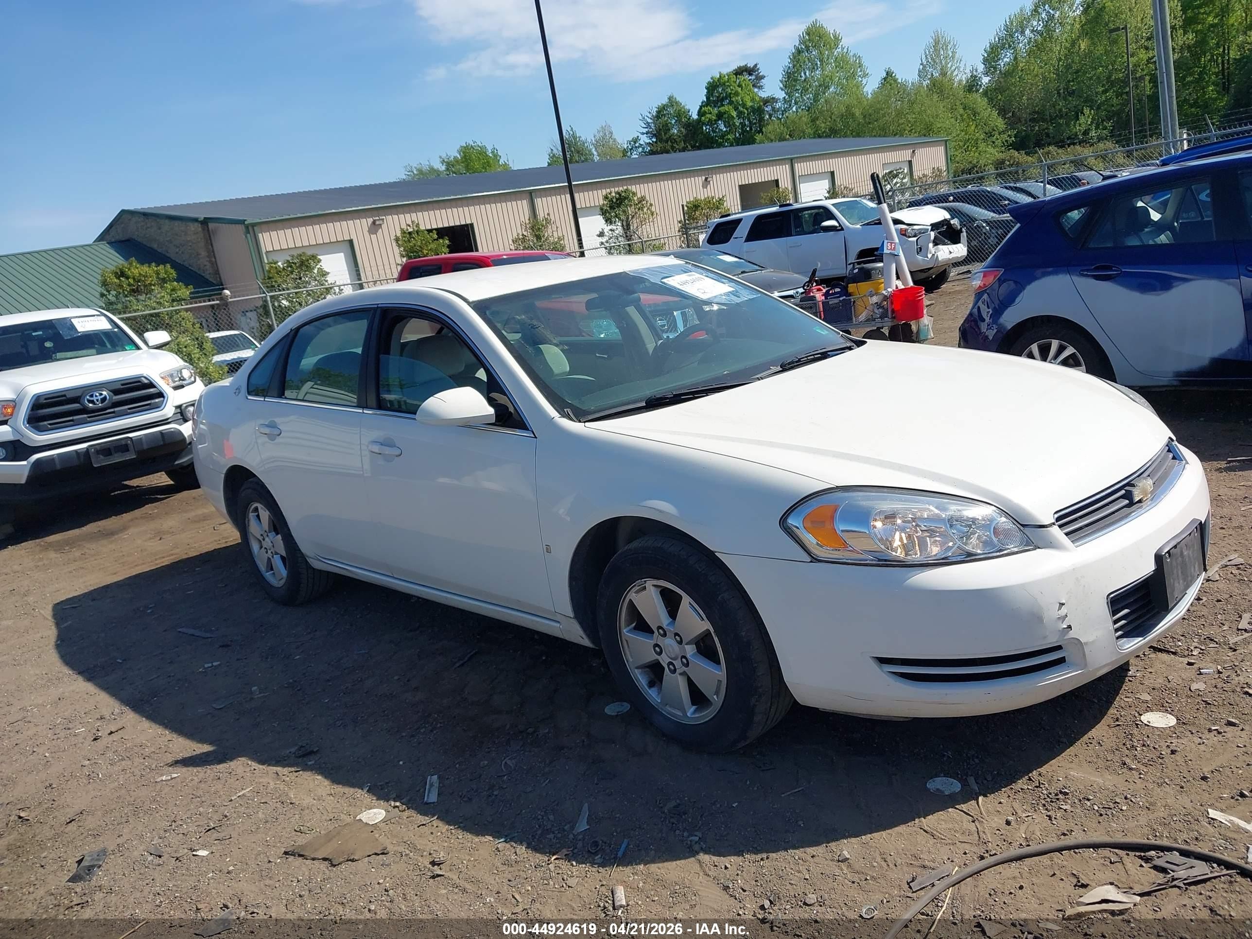 2008 Chevrolet Impala Lt White vin: 2G1WT55K289151618