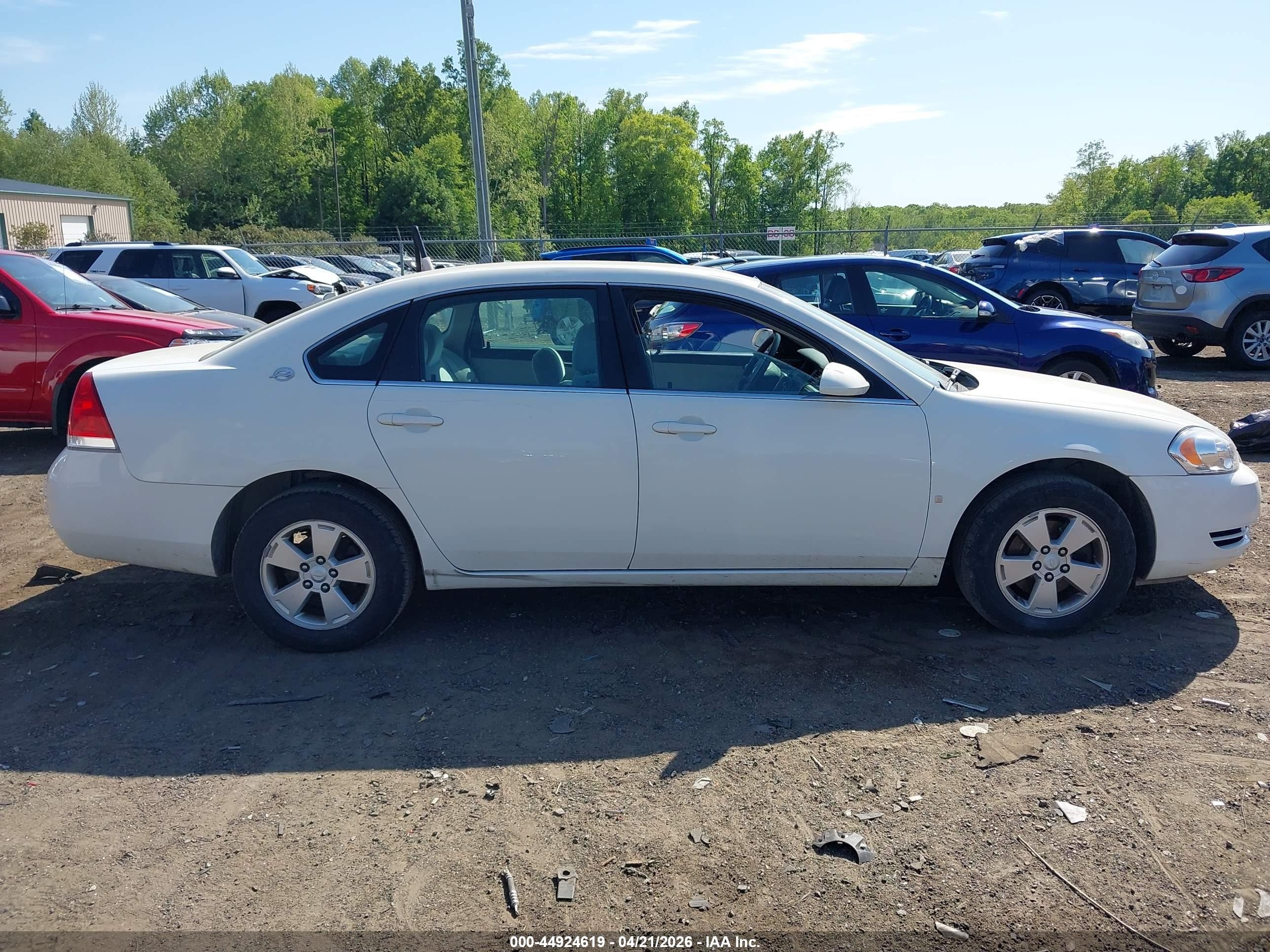 2008 Chevrolet Impala Lt White vin: 2G1WT55K289151618