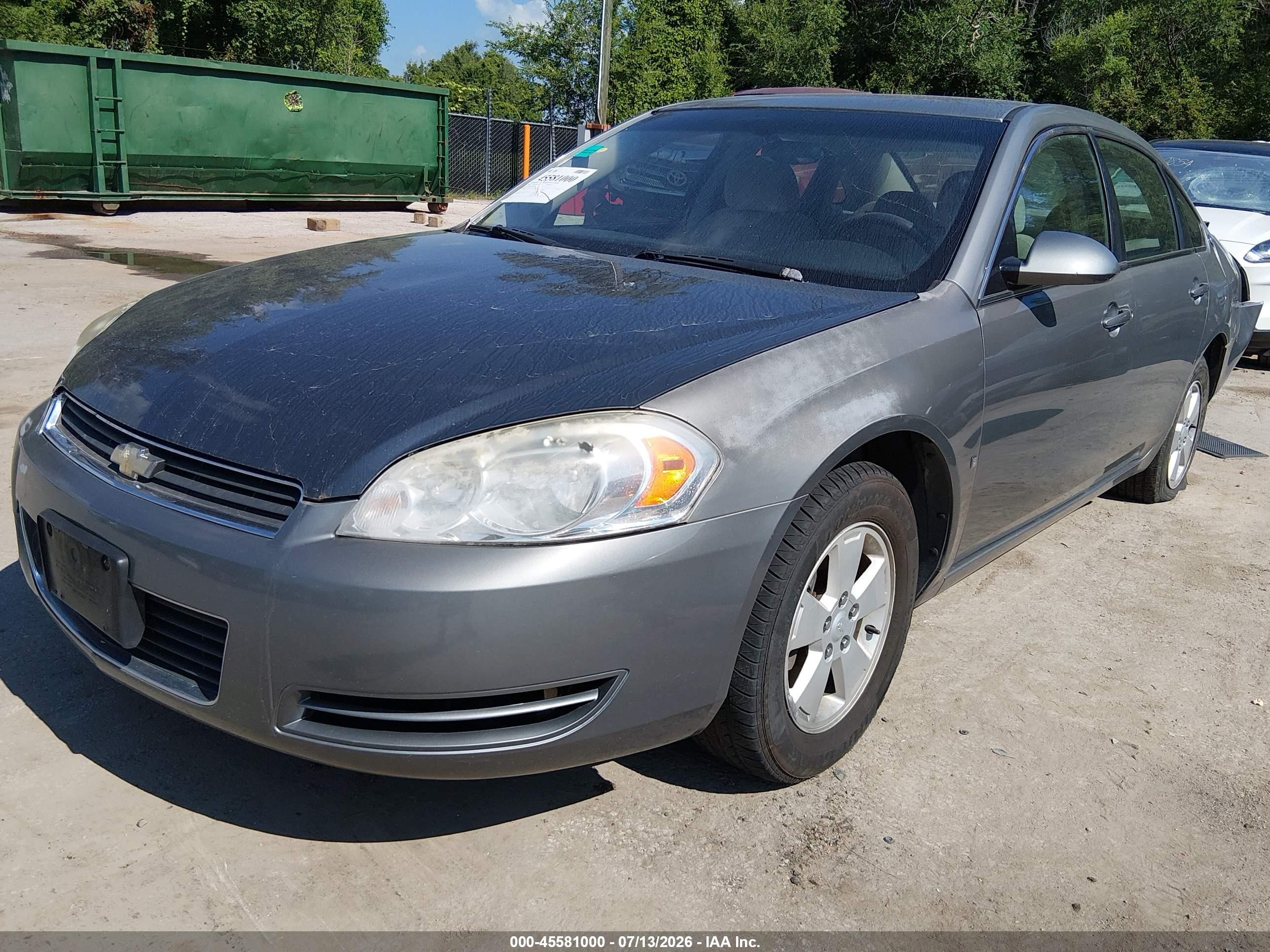 2008 Chevrolet Impala Lt Green vin: 2G1WT55K289179077