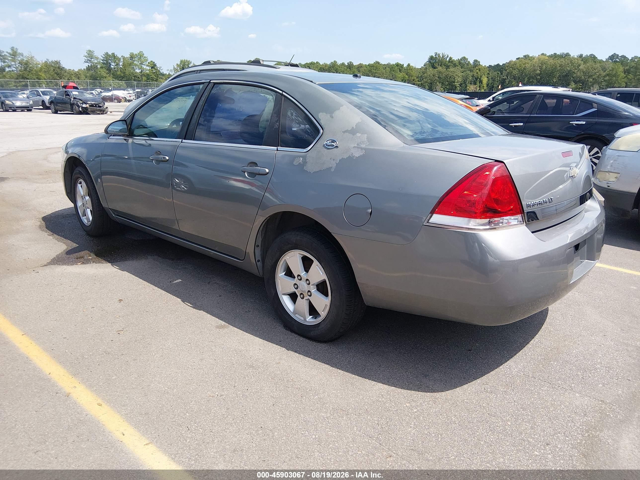 2008 Chevrolet Impala Lt Gray vin: 2G1WT55K389126419
