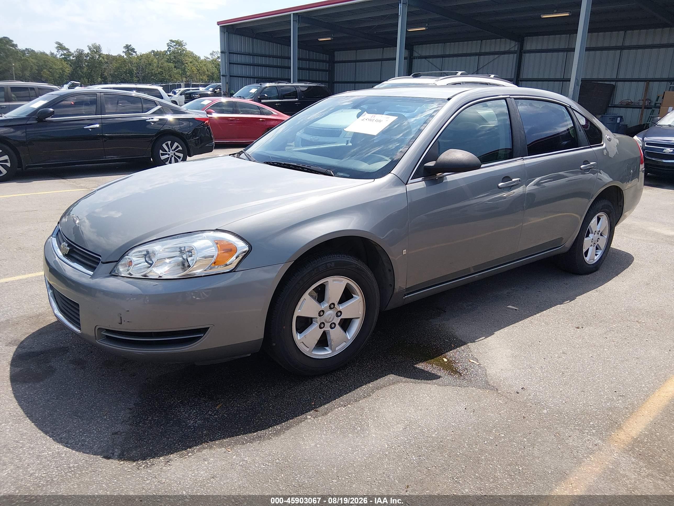2008 Chevrolet Impala Lt Gray vin: 2G1WT55K389126419