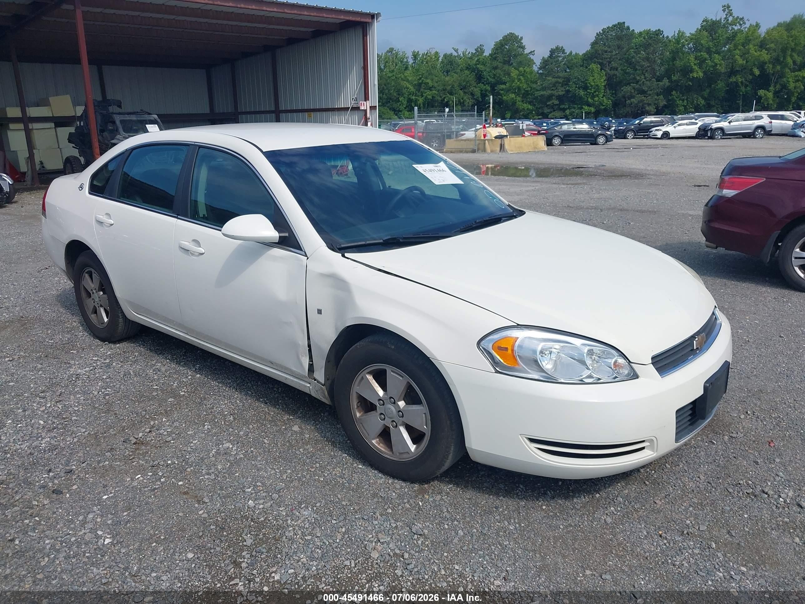 2008 Chevrolet Impala Lt White vin: 2G1WT55K581226116