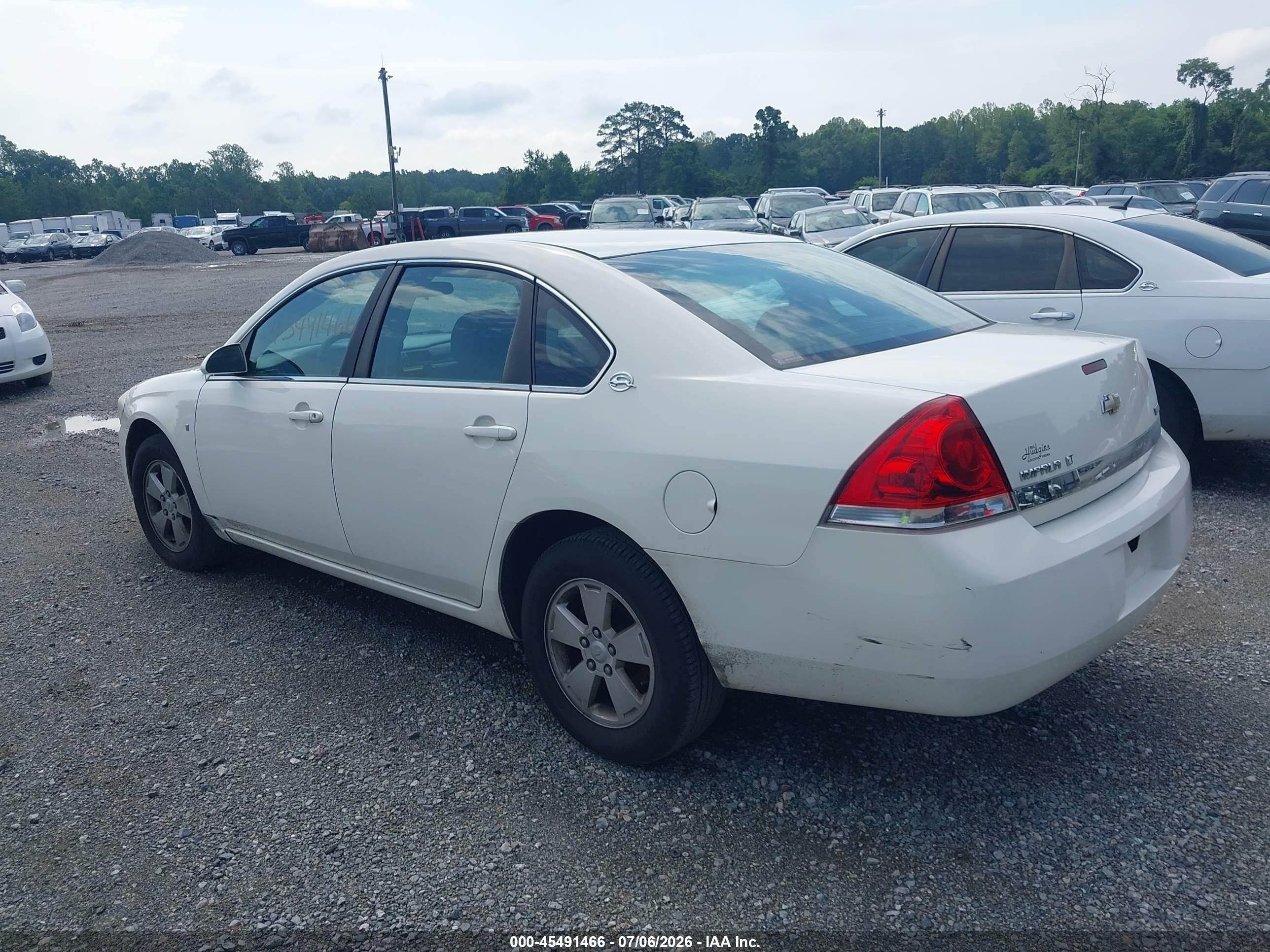 2008 Chevrolet Impala Lt White vin: 2G1WT55K581226116