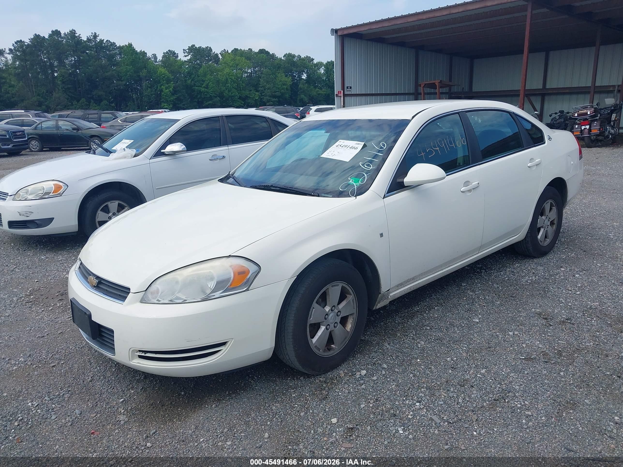 2008 Chevrolet Impala Lt White vin: 2G1WT55K581226116
