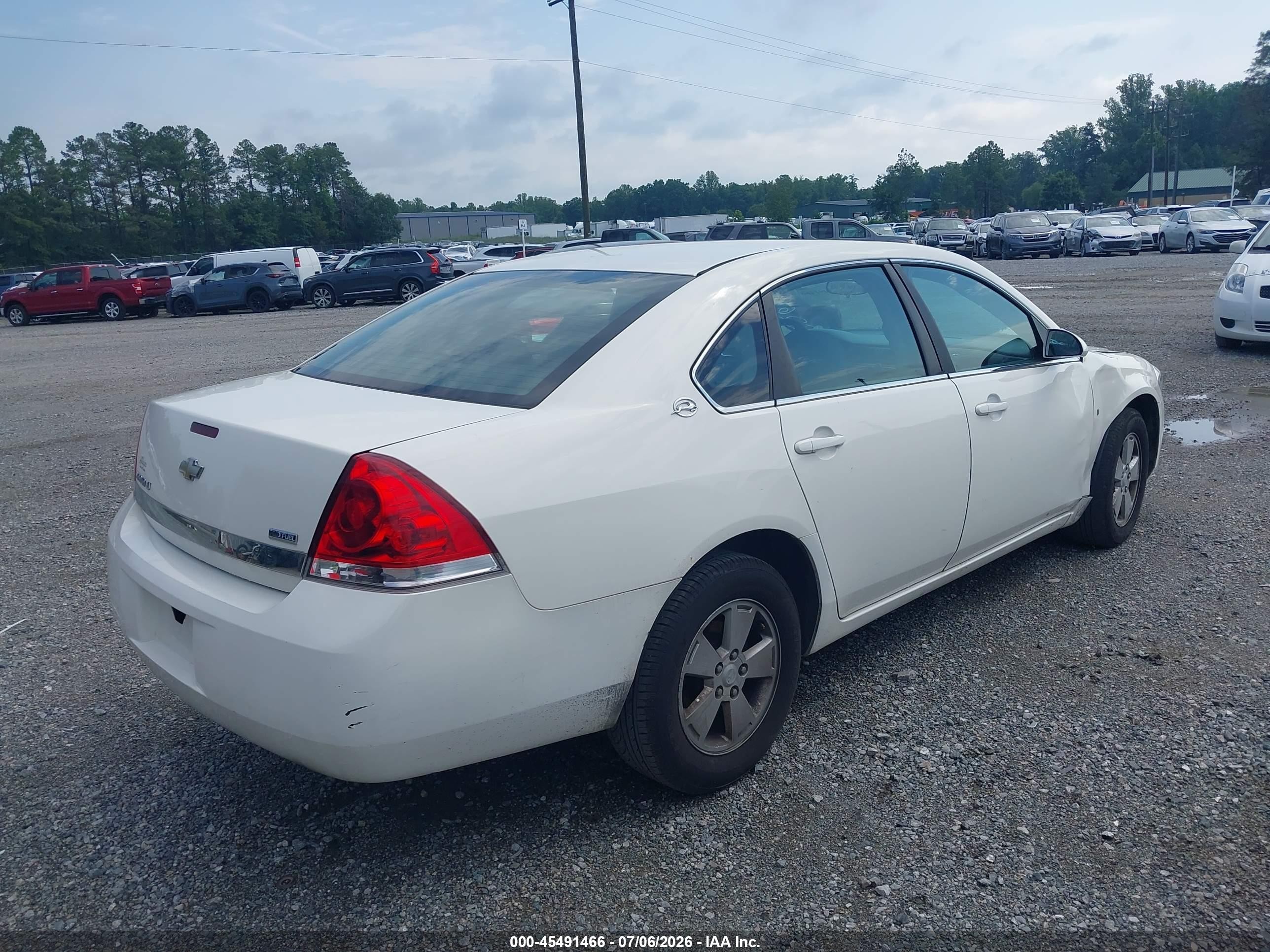 2008 Chevrolet Impala Lt White vin: 2G1WT55K581226116