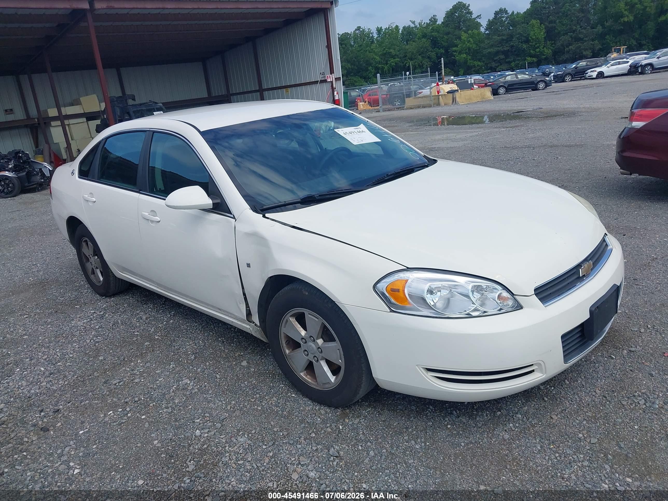 2008 Chevrolet Impala Lt White vin: 2G1WT55K581226116