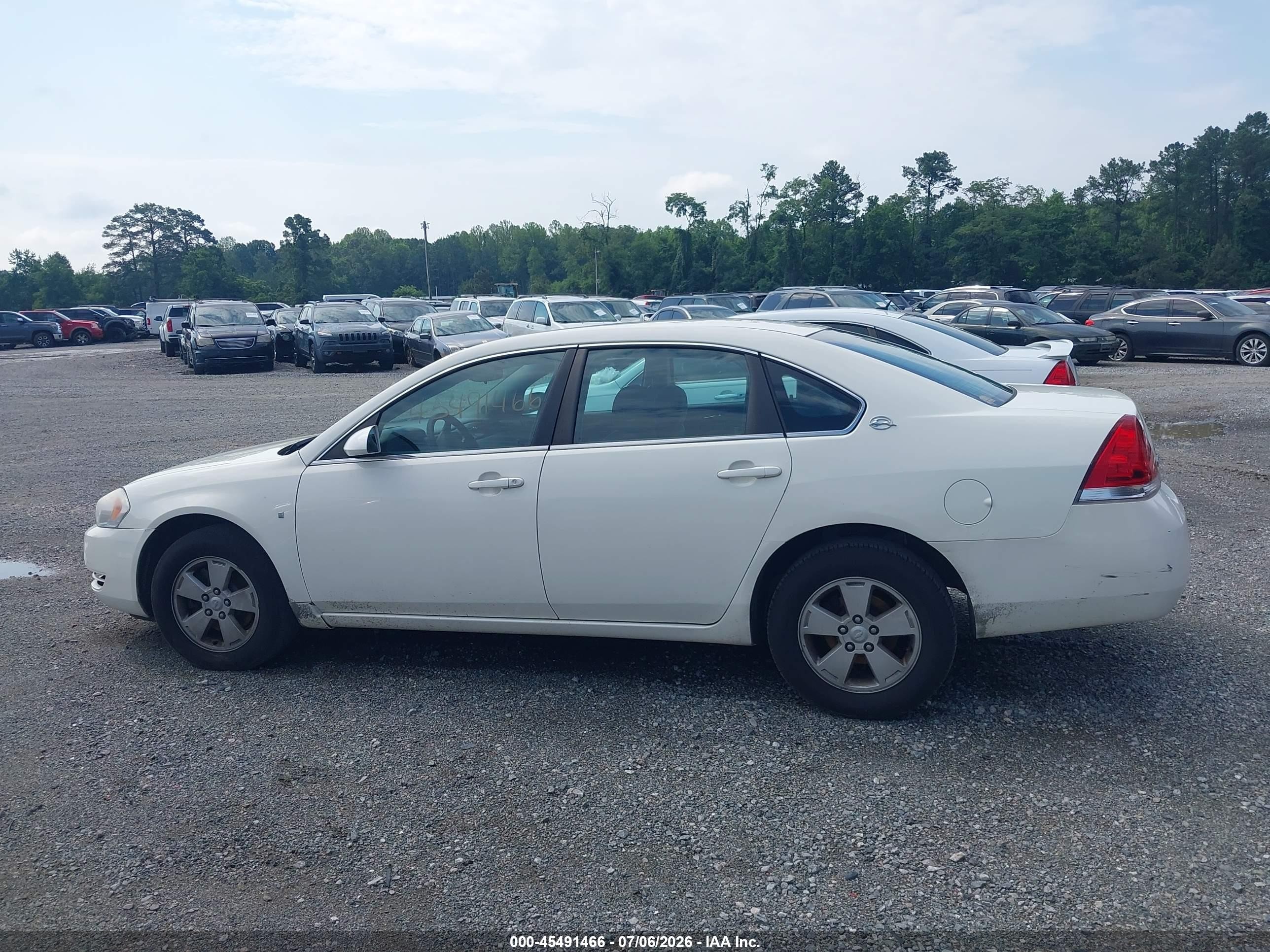 2008 Chevrolet Impala Lt White vin: 2G1WT55K581226116