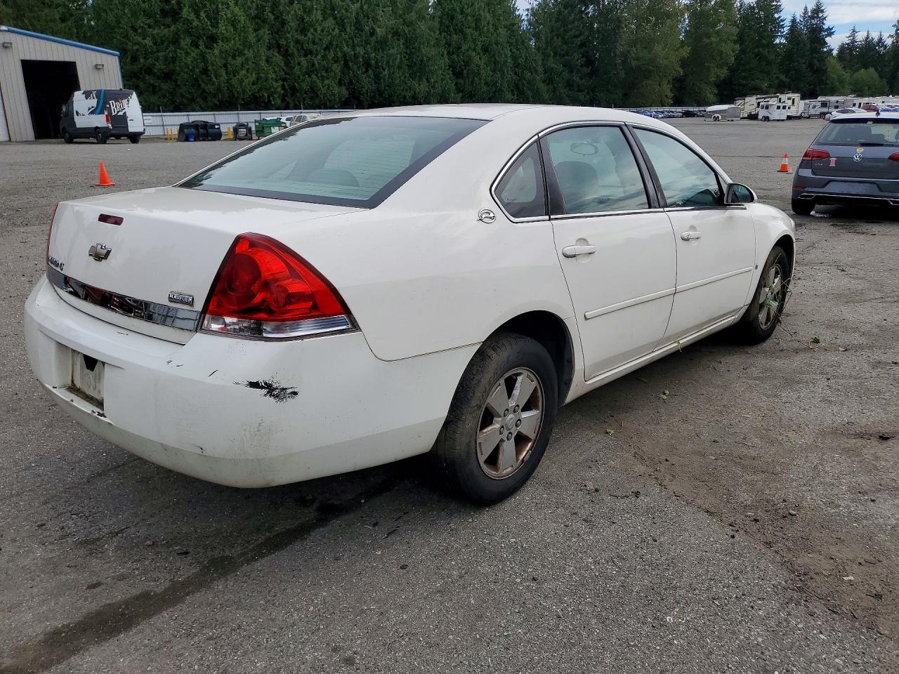 2007 Chevrolet Impala Lt White vin: 2G1WT55K679114702