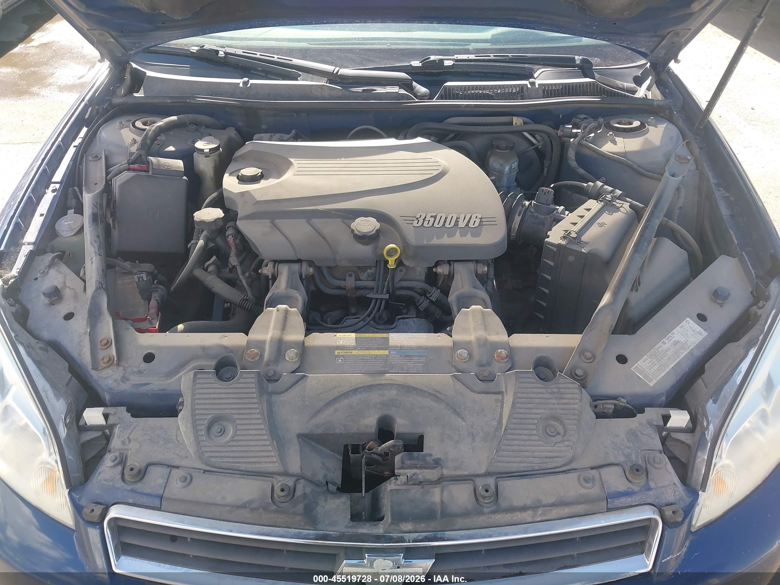 2006 Chevrolet Impala Lt Navy vin: 2G1WT55K869287622