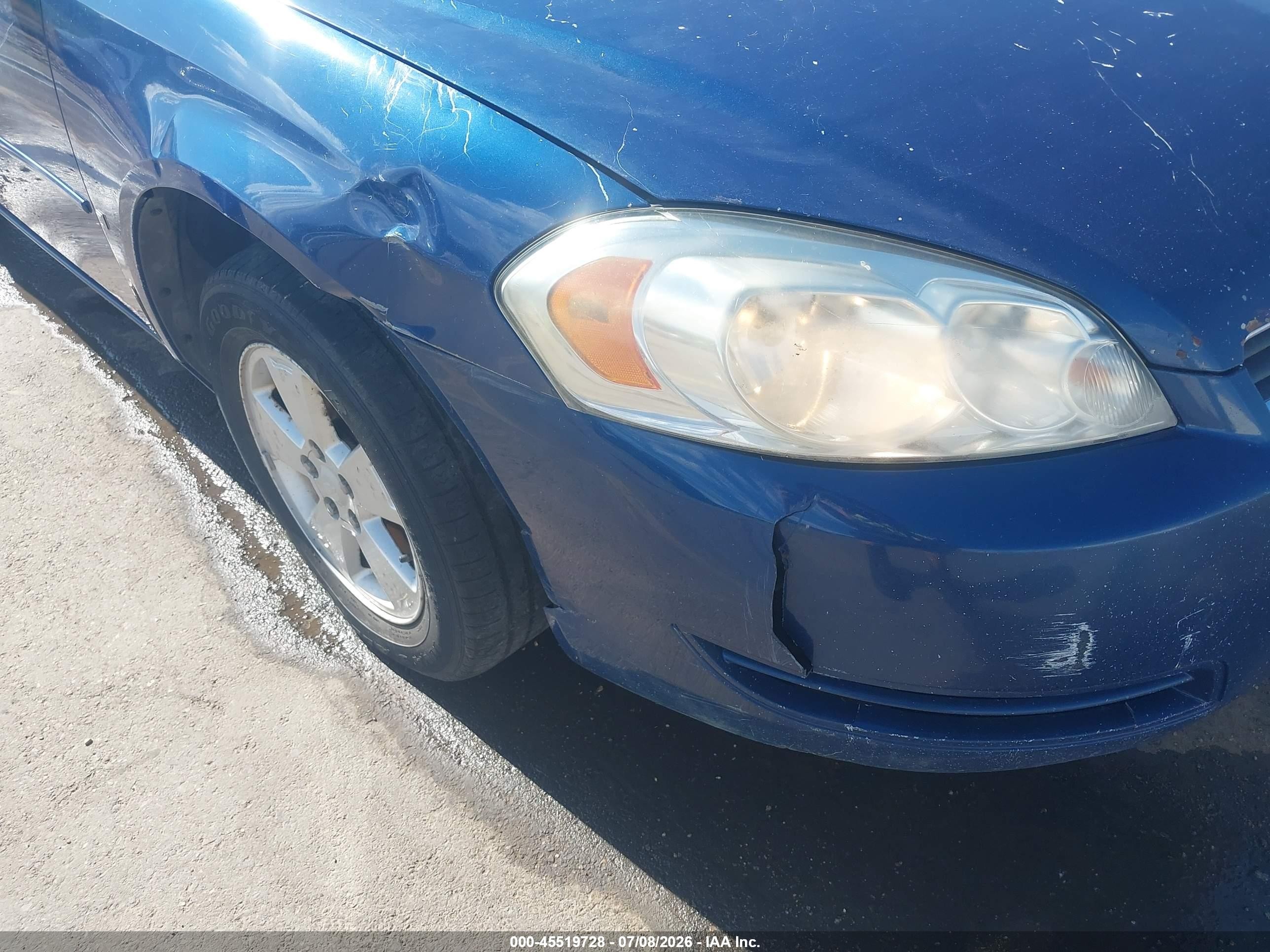 2006 Chevrolet Impala Lt Navy vin: 2G1WT55K869287622