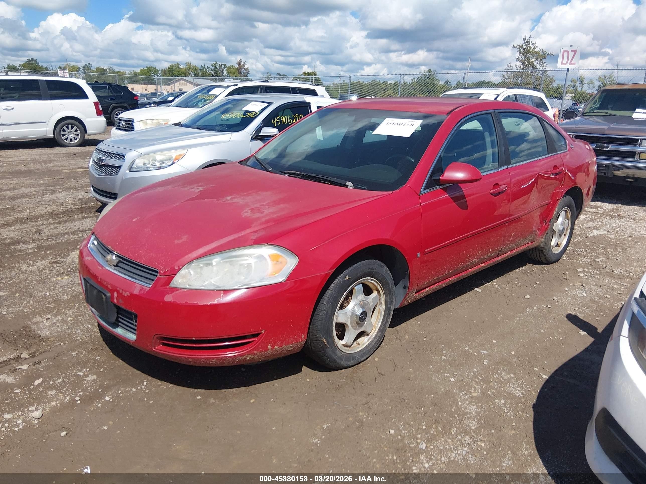 2007 Chevrolet Impala 3.5l Lt Red vin: 2G1WT55K879204823