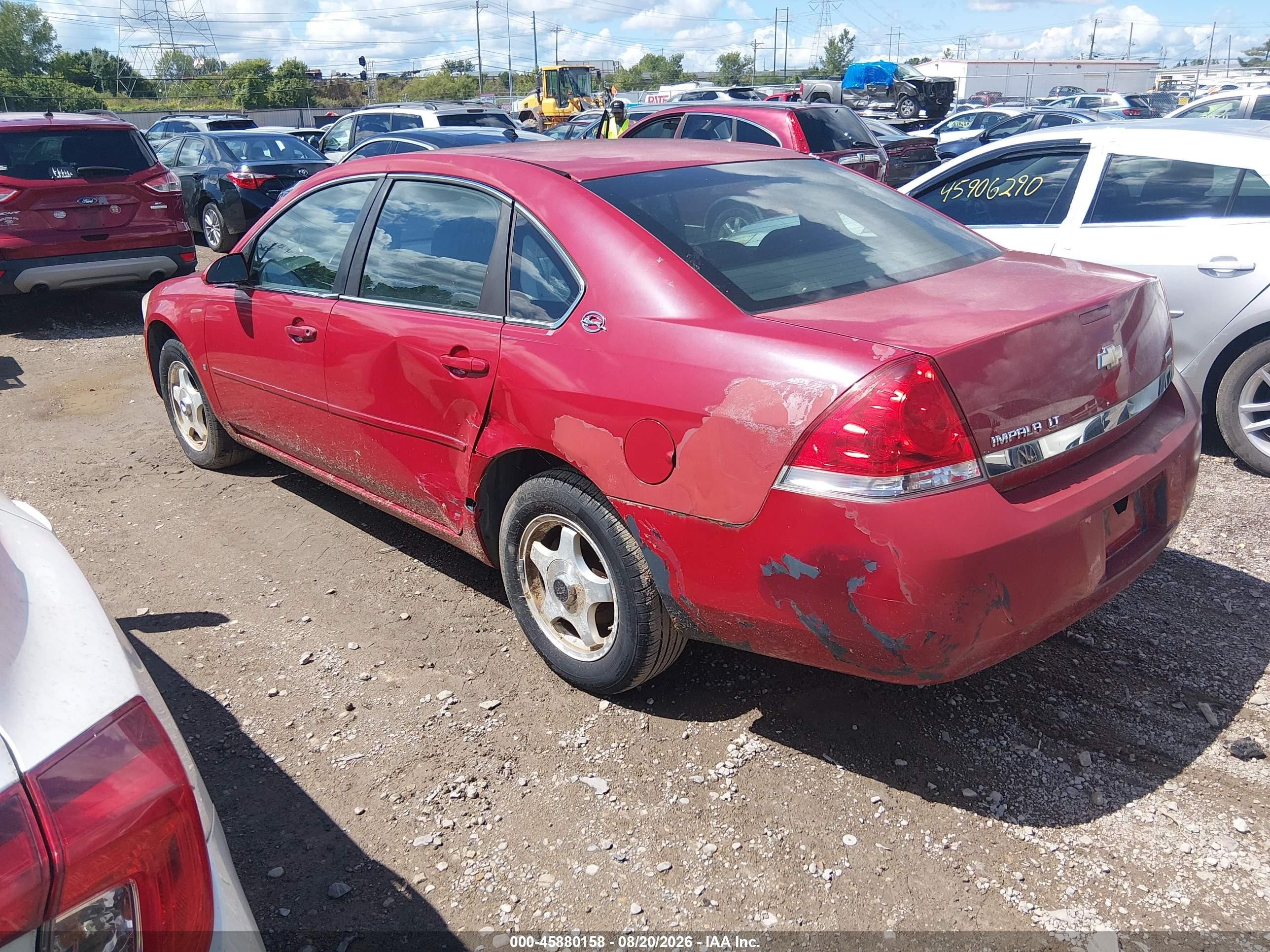 2007 Chevrolet Impala 3.5l Lt Red vin: 2G1WT55K879204823