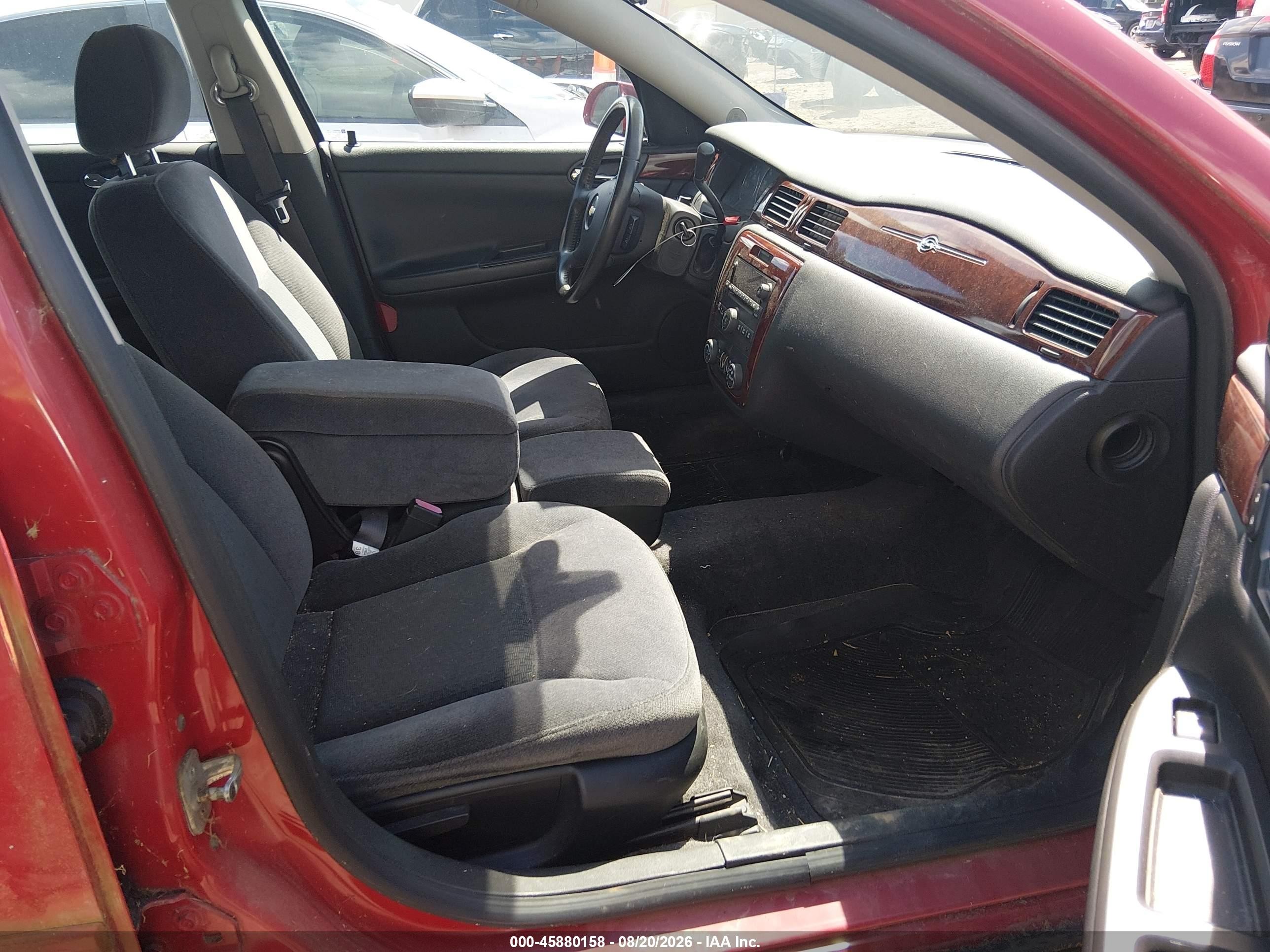 2007 Chevrolet Impala 3.5l Lt Red vin: 2G1WT55K879204823