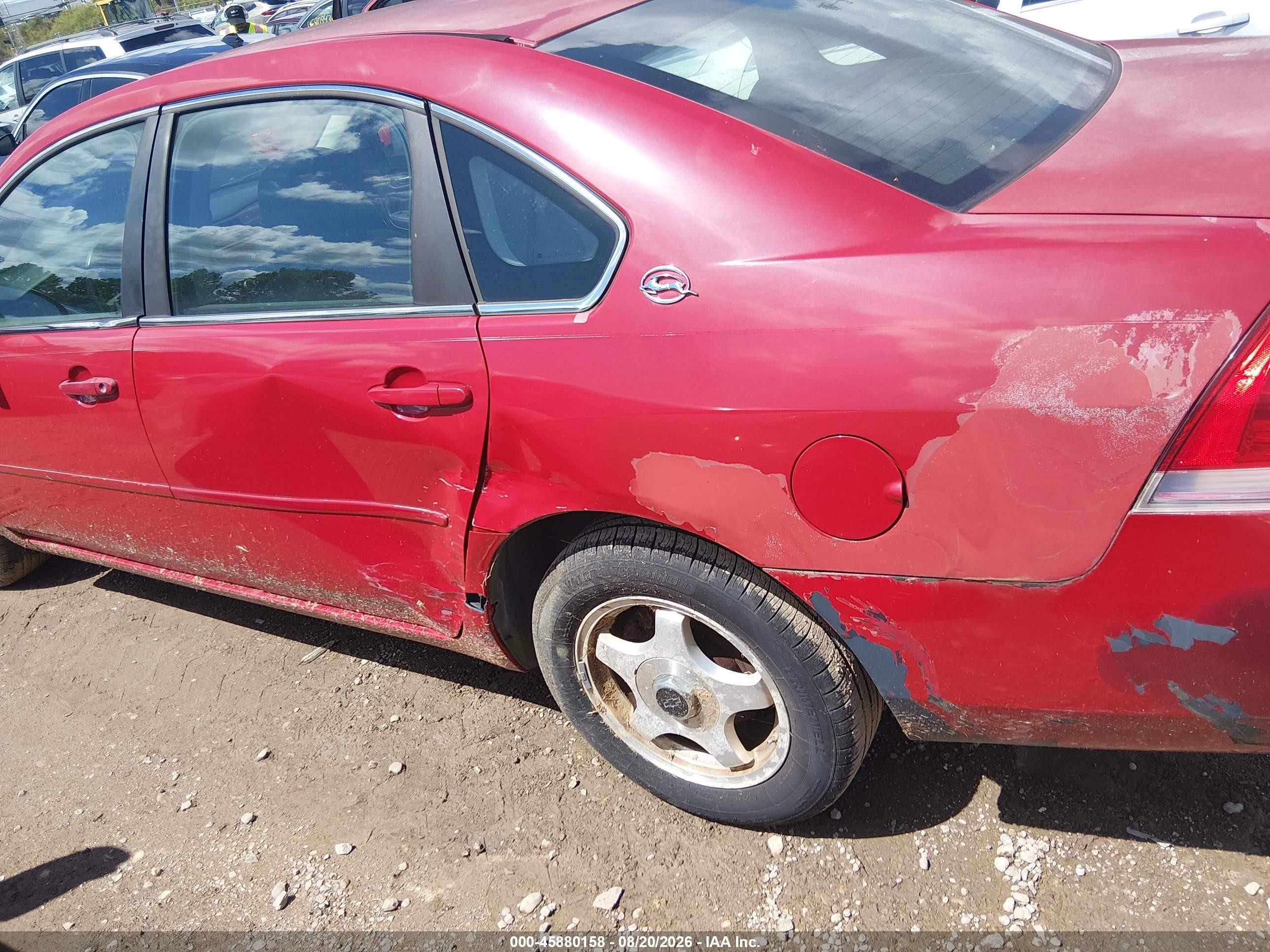 2007 Chevrolet Impala 3.5l Lt Red vin: 2G1WT55K879204823