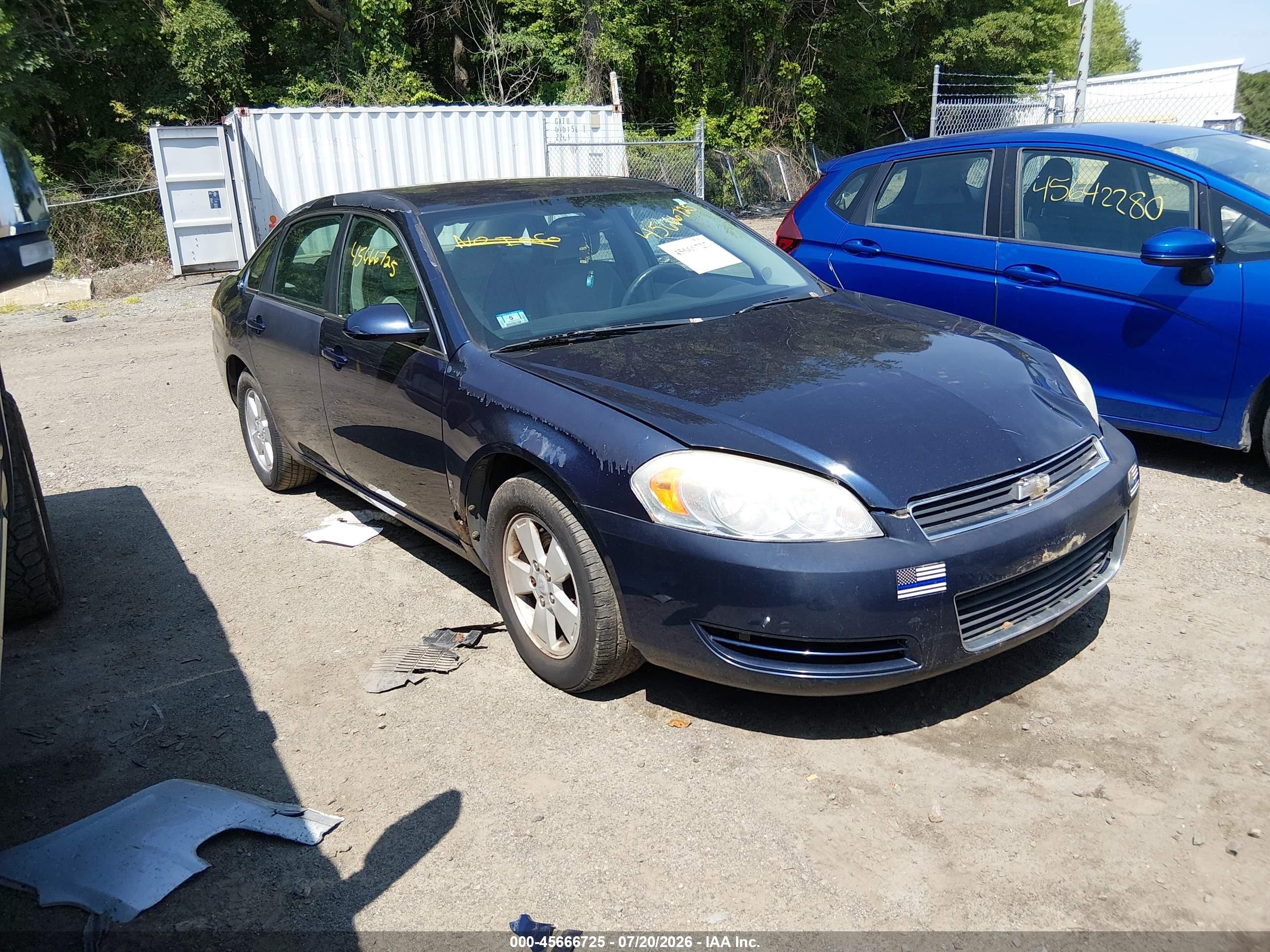 2008 Chevrolet Impala Lt Blue vin: 2G1WT55K889132782