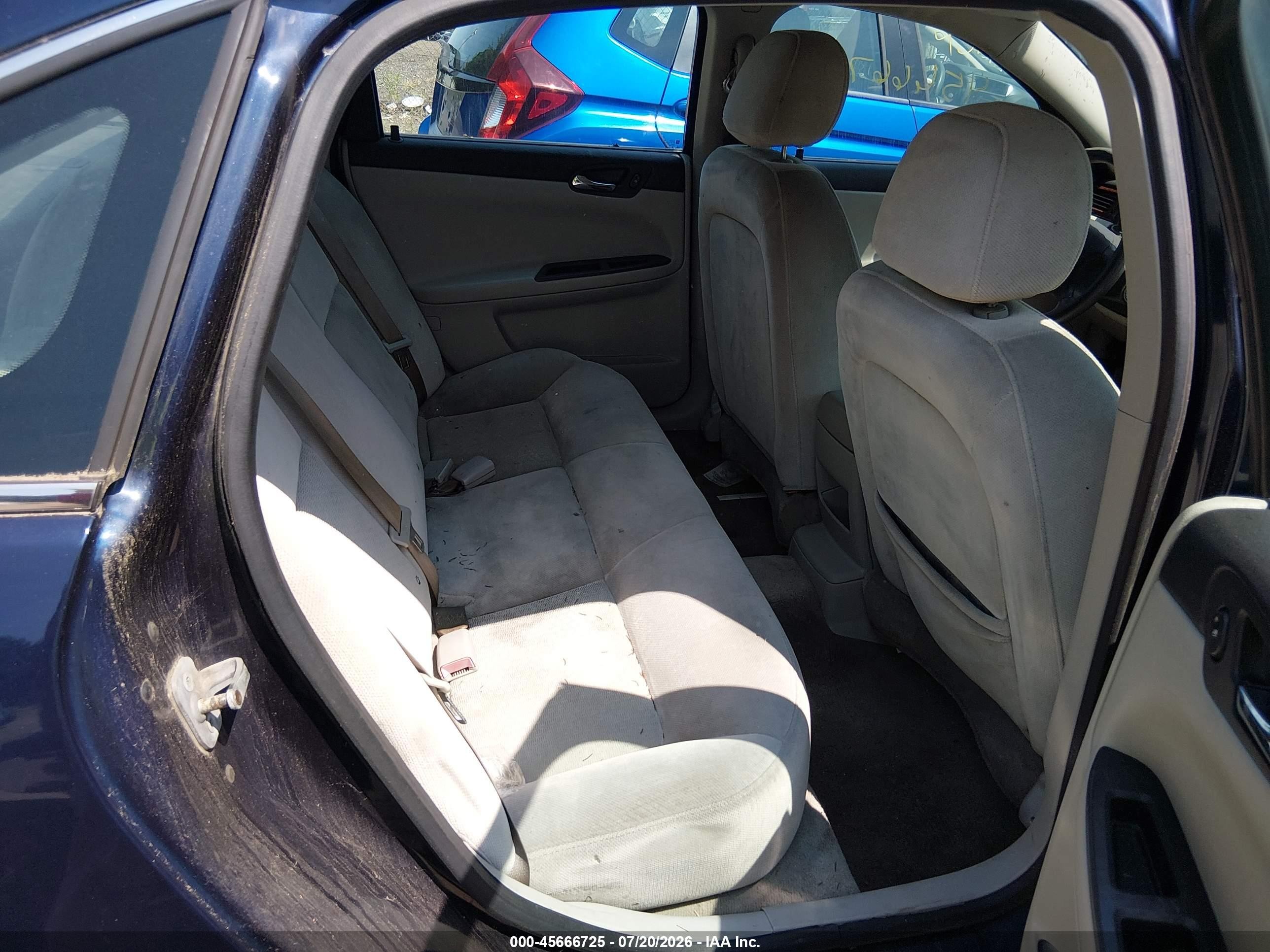 2008 Chevrolet Impala Lt Blue vin: 2G1WT55K889132782
