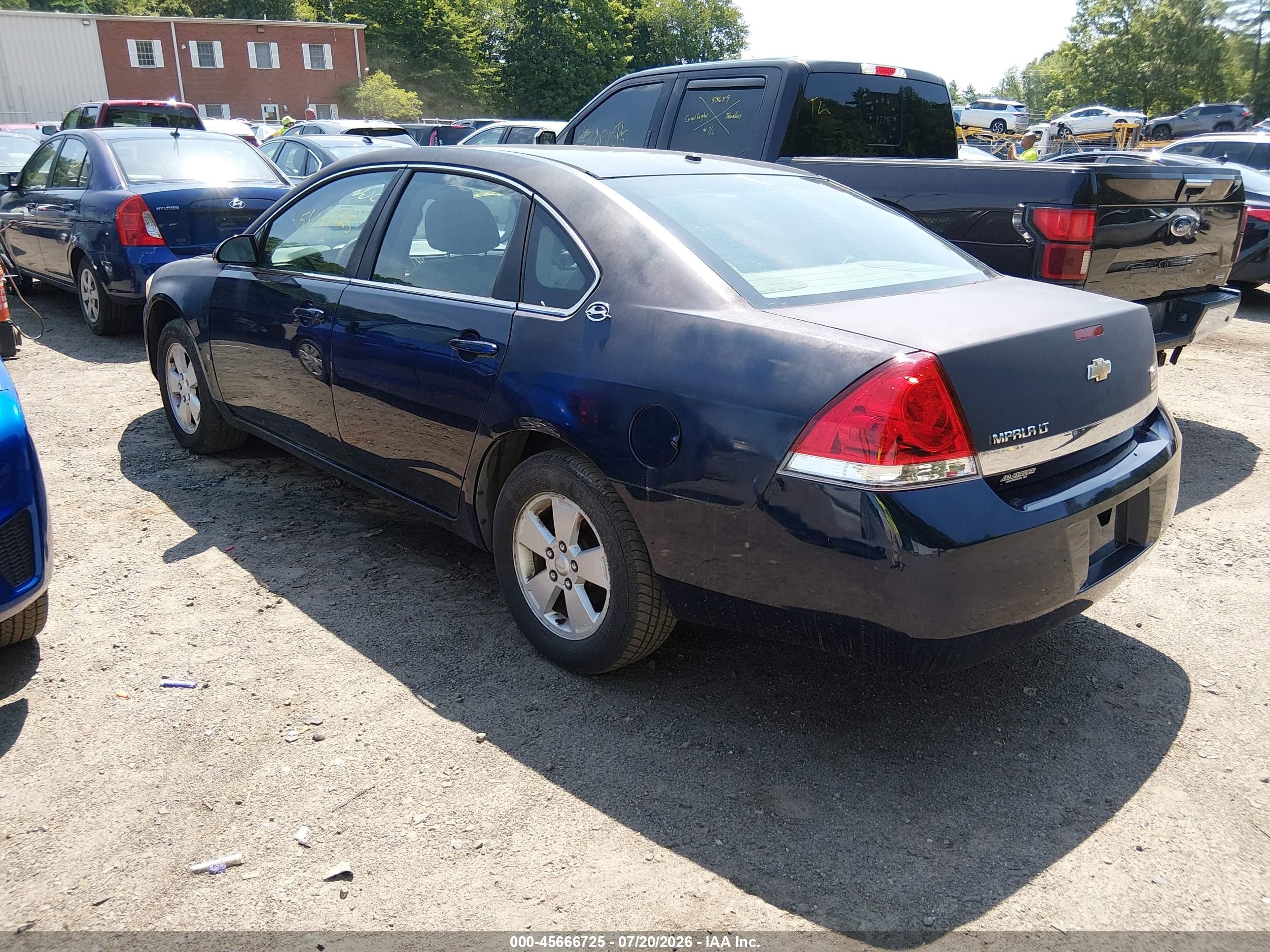 2008 Chevrolet Impala Lt Blue vin: 2G1WT55K889132782